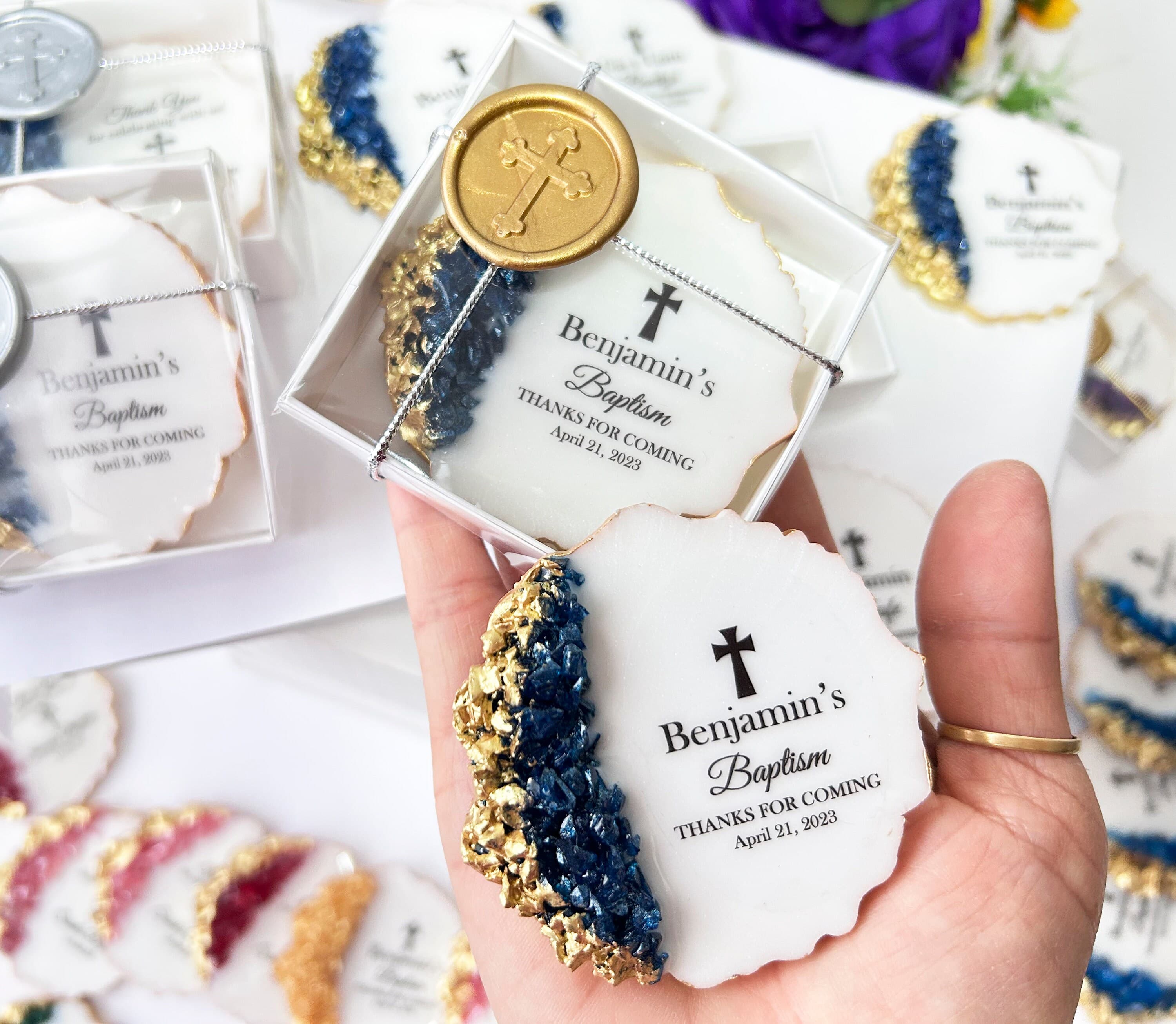 Baptism favors for boy, girl, Christening favors, First communion, Confirmation gift, Dedication, Holy Eucharist favors, Resin Fridge Magnet - image 2