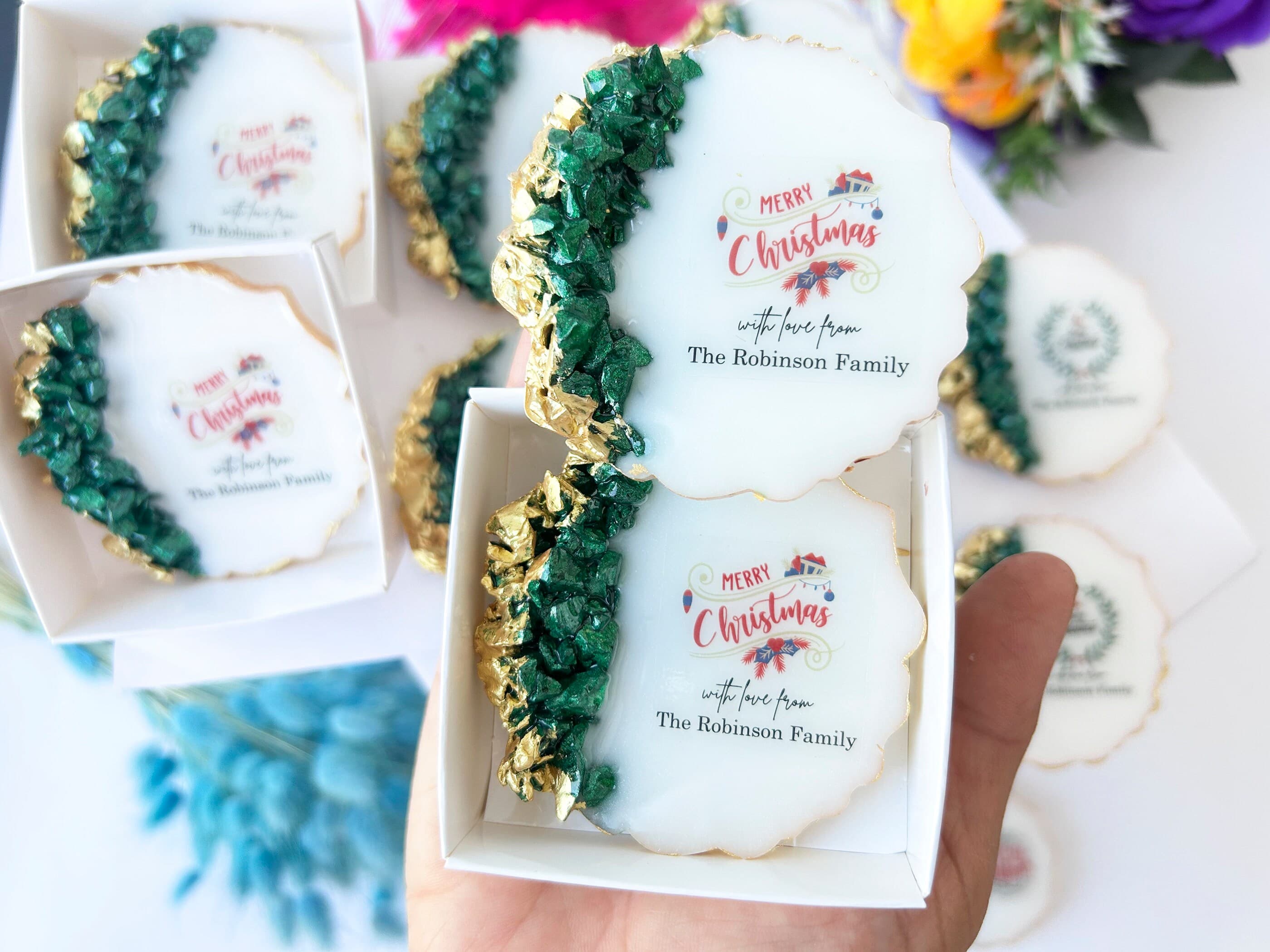 Christmas Party Favors for Guests, Christmas Gift, Xmas Gifts, New Year 2025 gift, Christmas Decoration, Fridge Resin Magnet favors, Epoxy - image 3
