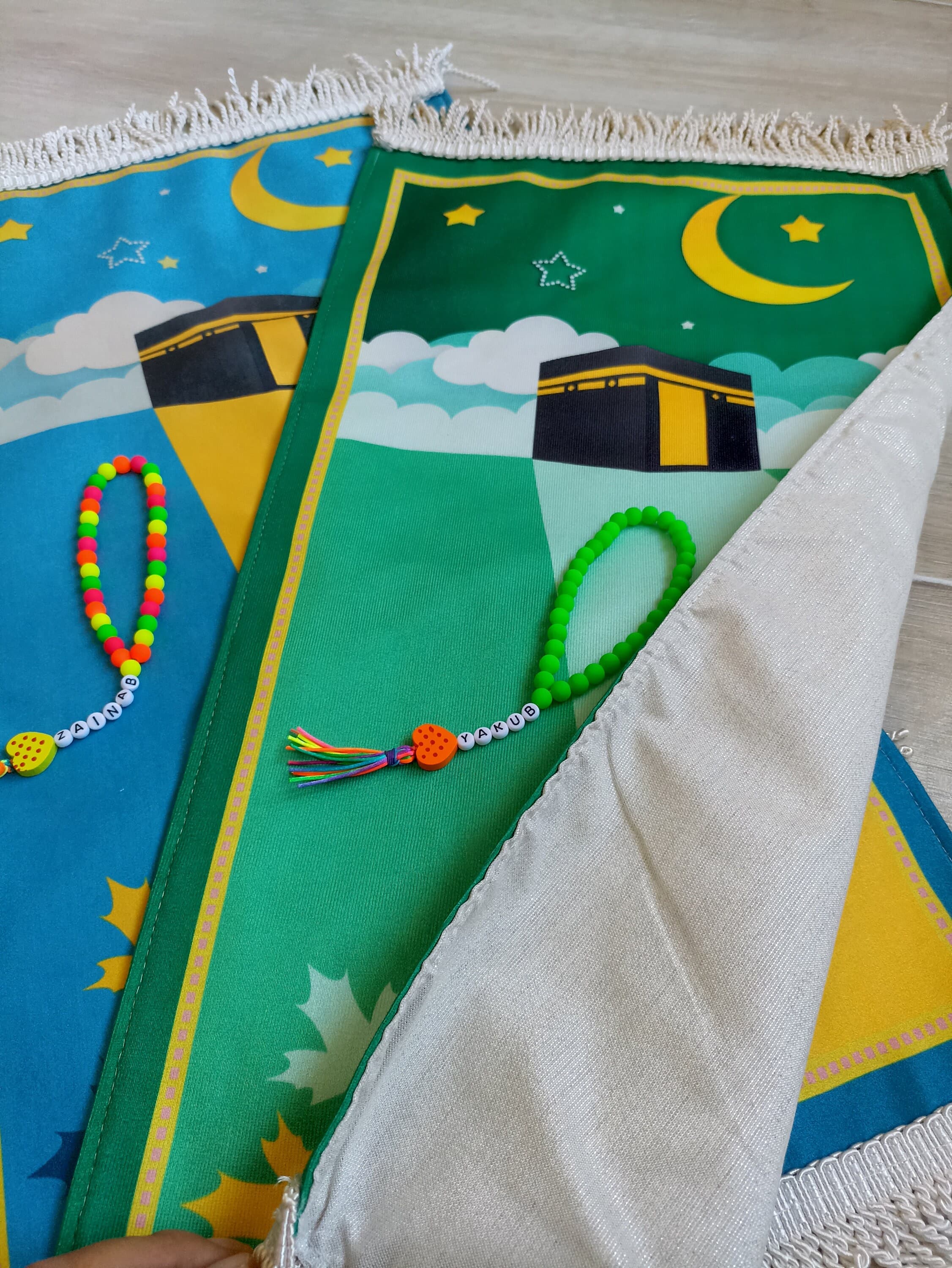 Personalized Kids Prayer Mat, Children Prayer Rug, Janamaz for kids, Islamic Gifts for Kids, Baby Prayer Mat, Sejadah for Kids, Eid gift - image 3