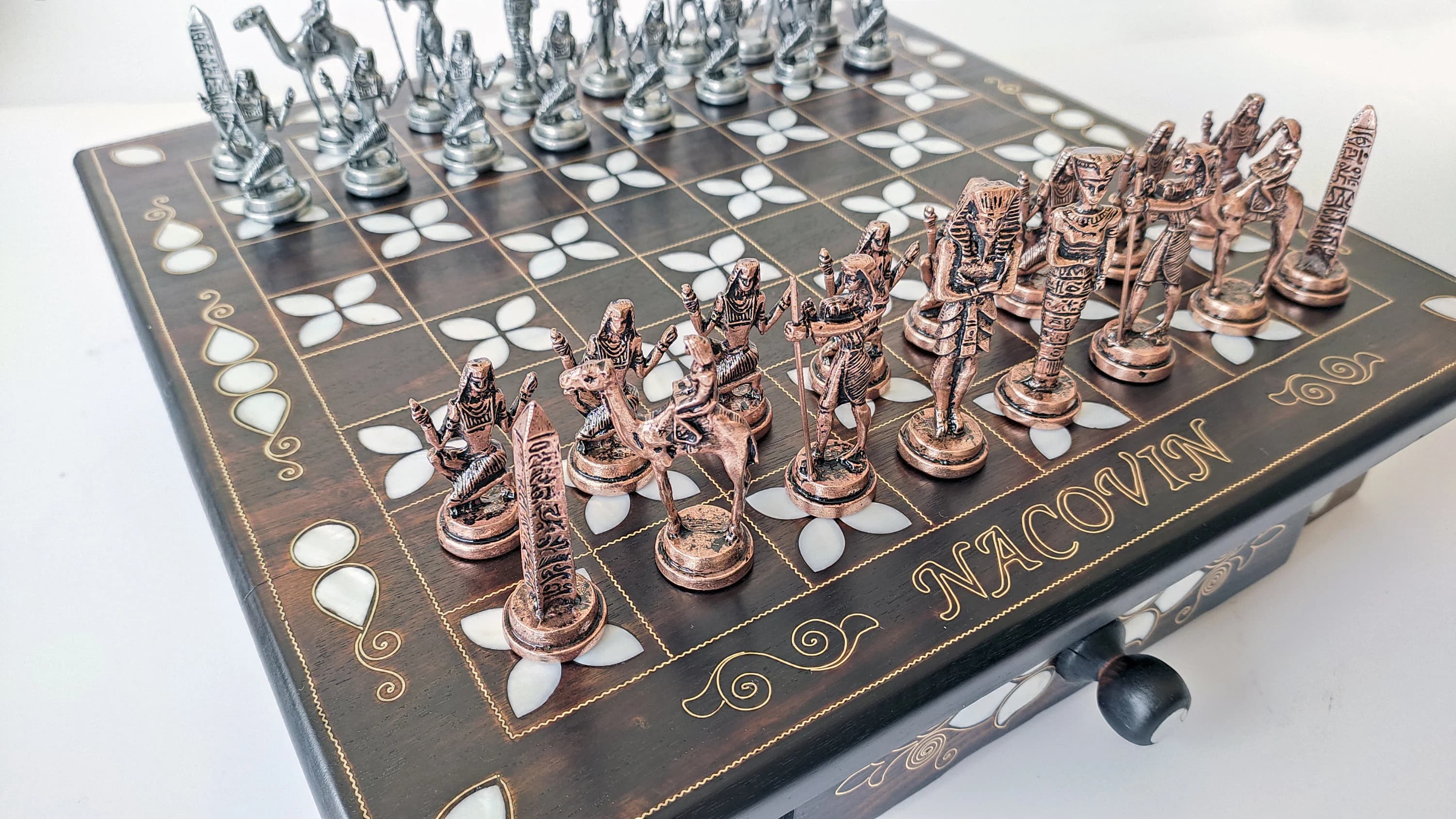 Personalized Wooden Chess Set, Mens Valentines gifts, Handmade Chess Board, Chess Pieces, Gift for him unique, Personalized gift, Gift her - image 3