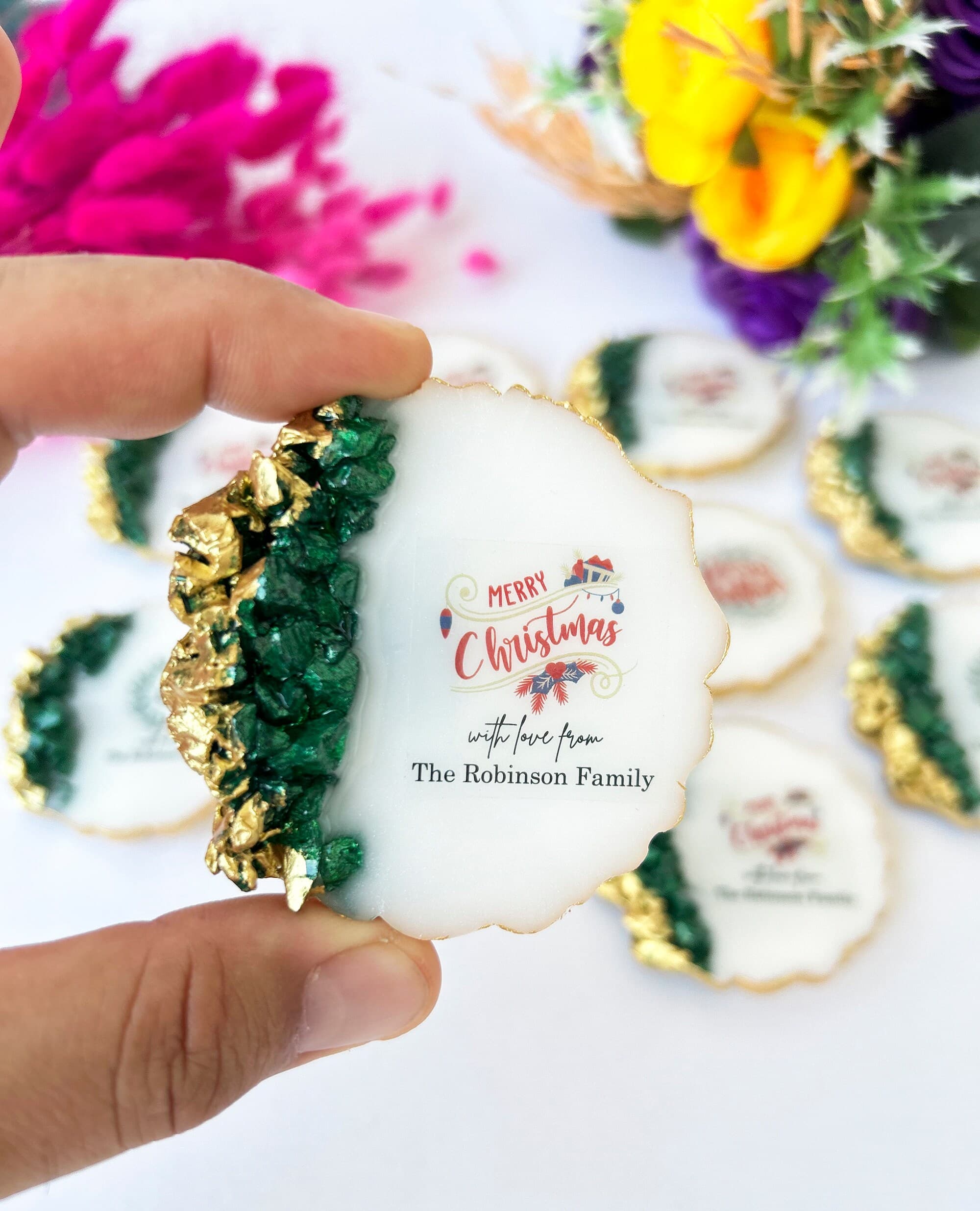 Christmas Party Favors for Guests, Christmas Gift, Xmas Gifts, New Year 2025 gift, Christmas Decoration, Fridge Resin Magnet favors, Epoxy - image 5