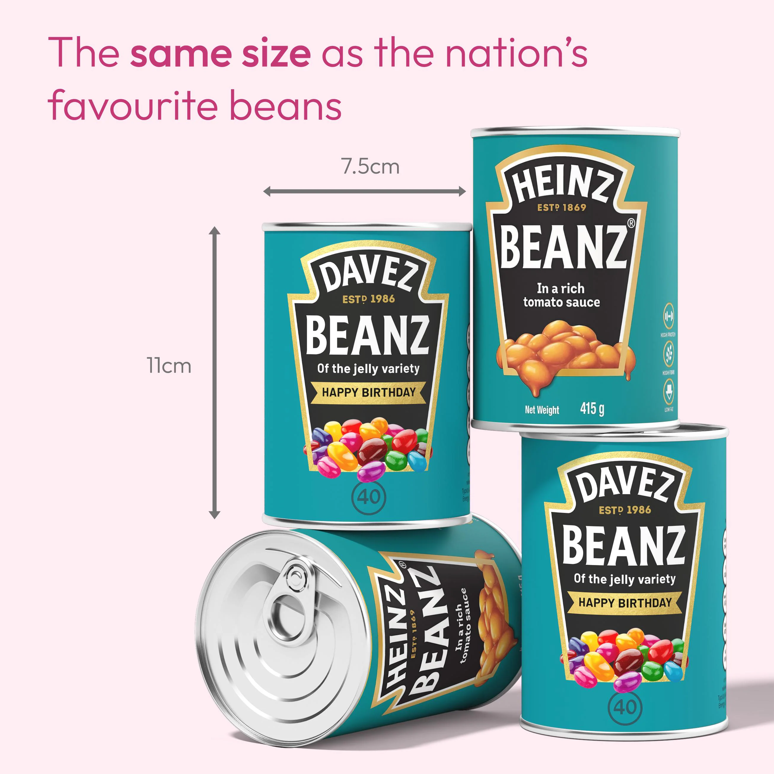 Birthday Gift Sweets - Personalised Jelly Beans Tin with Name & Year - image 3