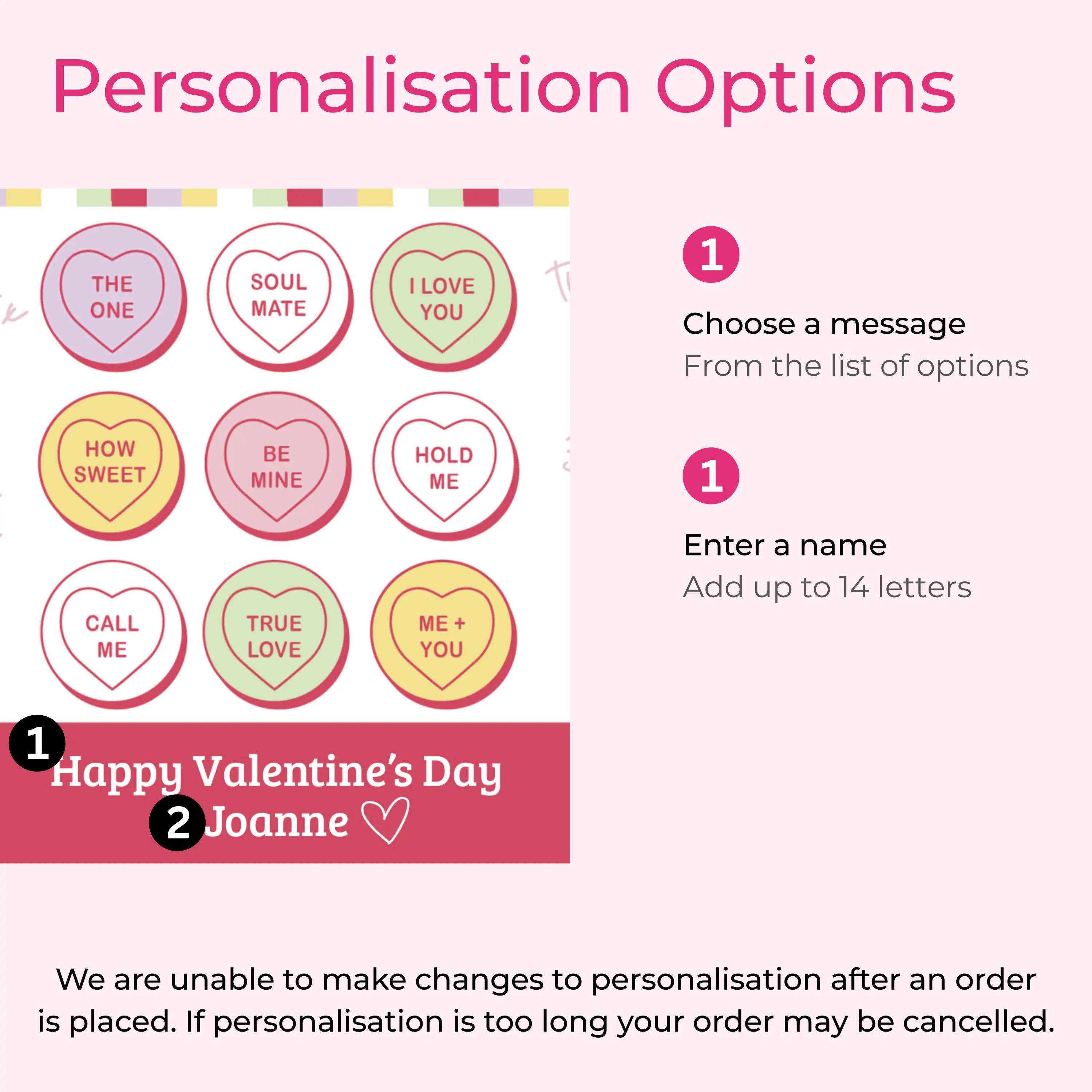 Valentines Day Gift - Personalised Filled Love Hearts Sweet Tin - image 5