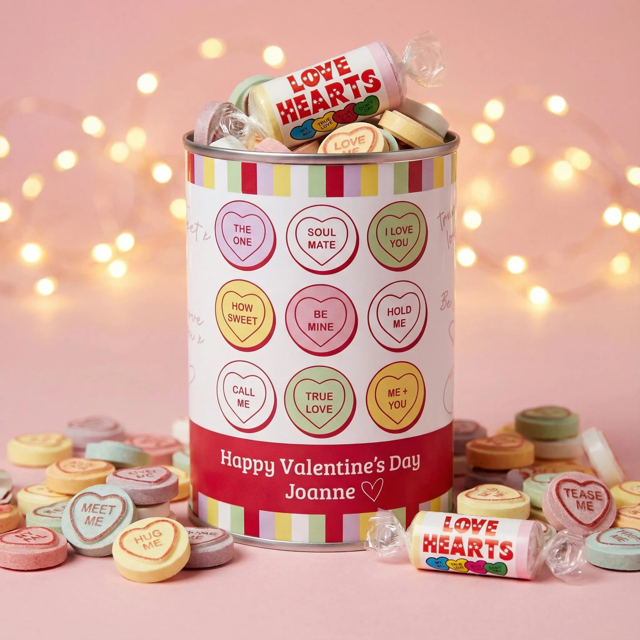 Valentines Day Gift - Personalised Filled Love Hearts Sweet Tin - image 3