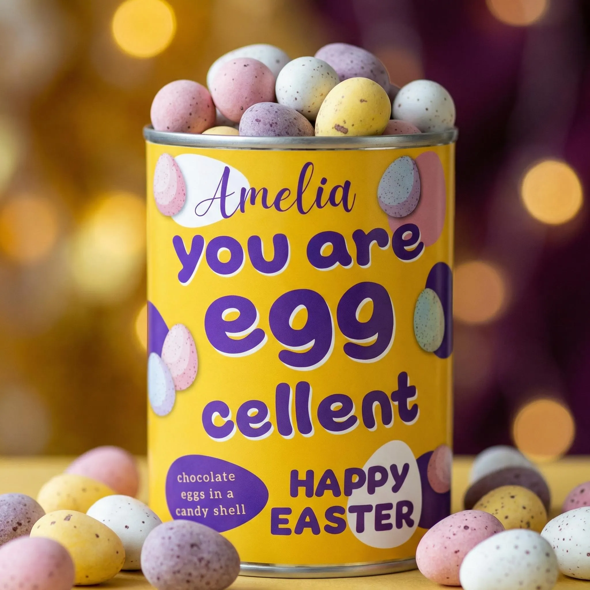 Personalised Mini Eggs Tin - Easter Egg Chocolate, Easter Bunny Gift