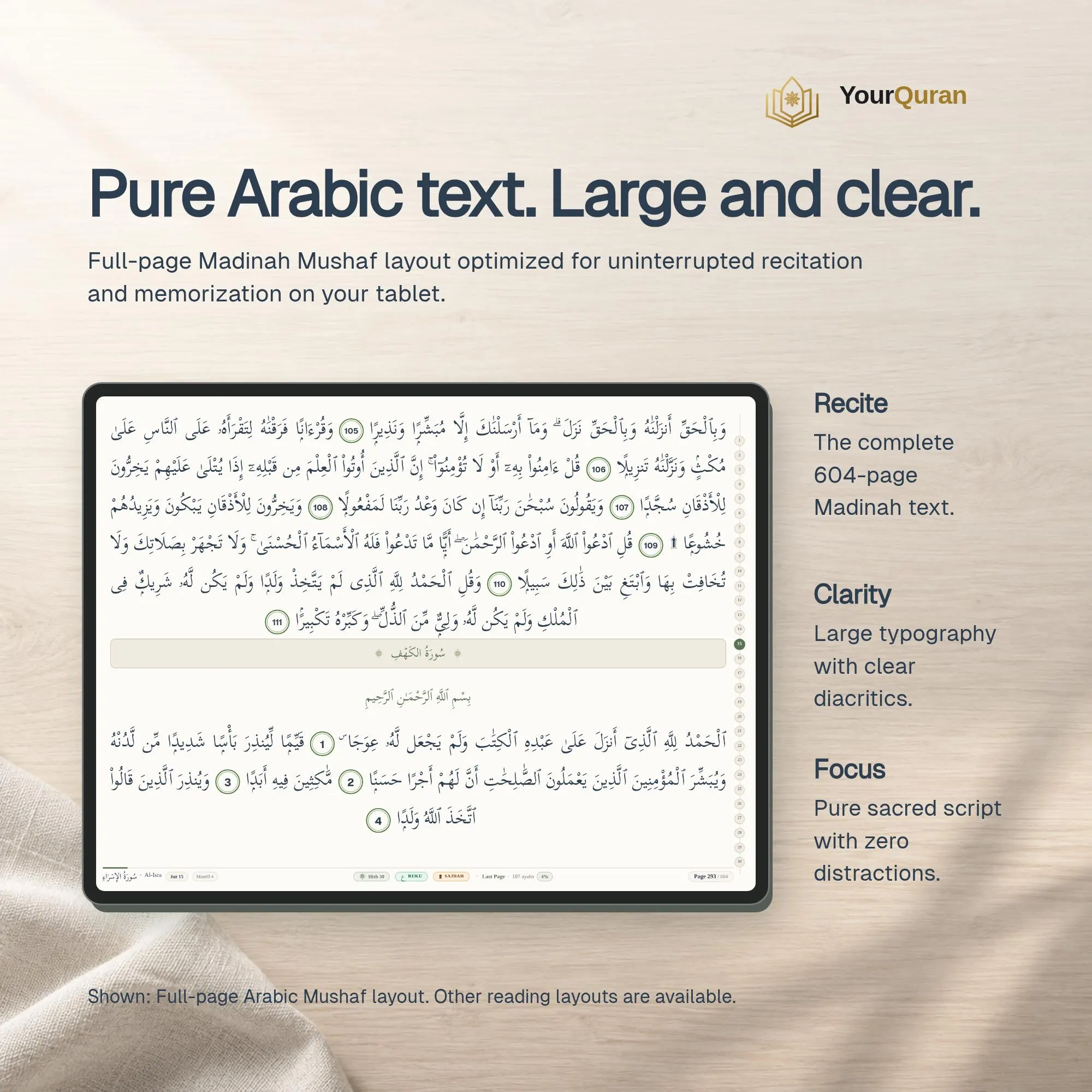 Talebe Quran Study Companion – Arabic-Only Mushaf, Reyhan Theme (Digital Download) - image 3