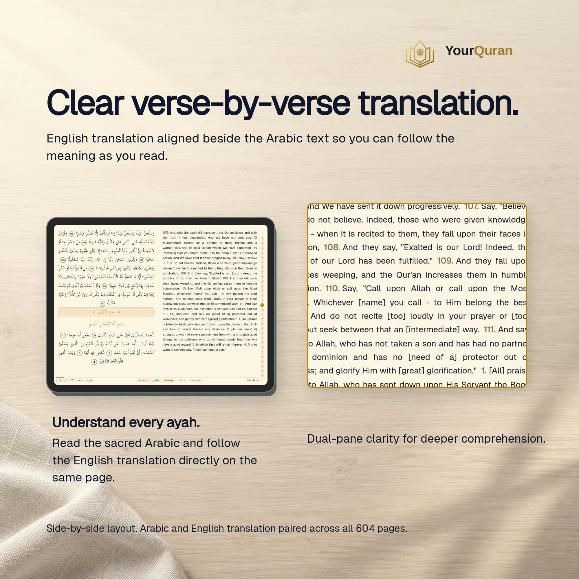 Hafiz Bundle: Arabic-English Quran Study Companion (Safa Theme) + 6 Kufi Prints (Digital Download) - image 5