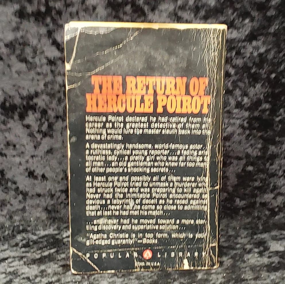 Murder in Three Acts by Agatha Christie - 1961 Vintage Hercule Poirot mystery paperback book - image 3