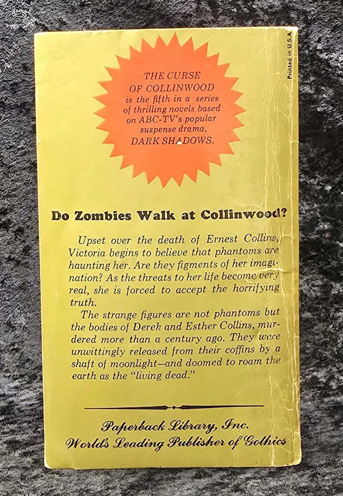 The Curse of Collinwood by Marilyn Ross - 1968 Vintage Gothic romance paperback book - Dark Shadows series - image 3