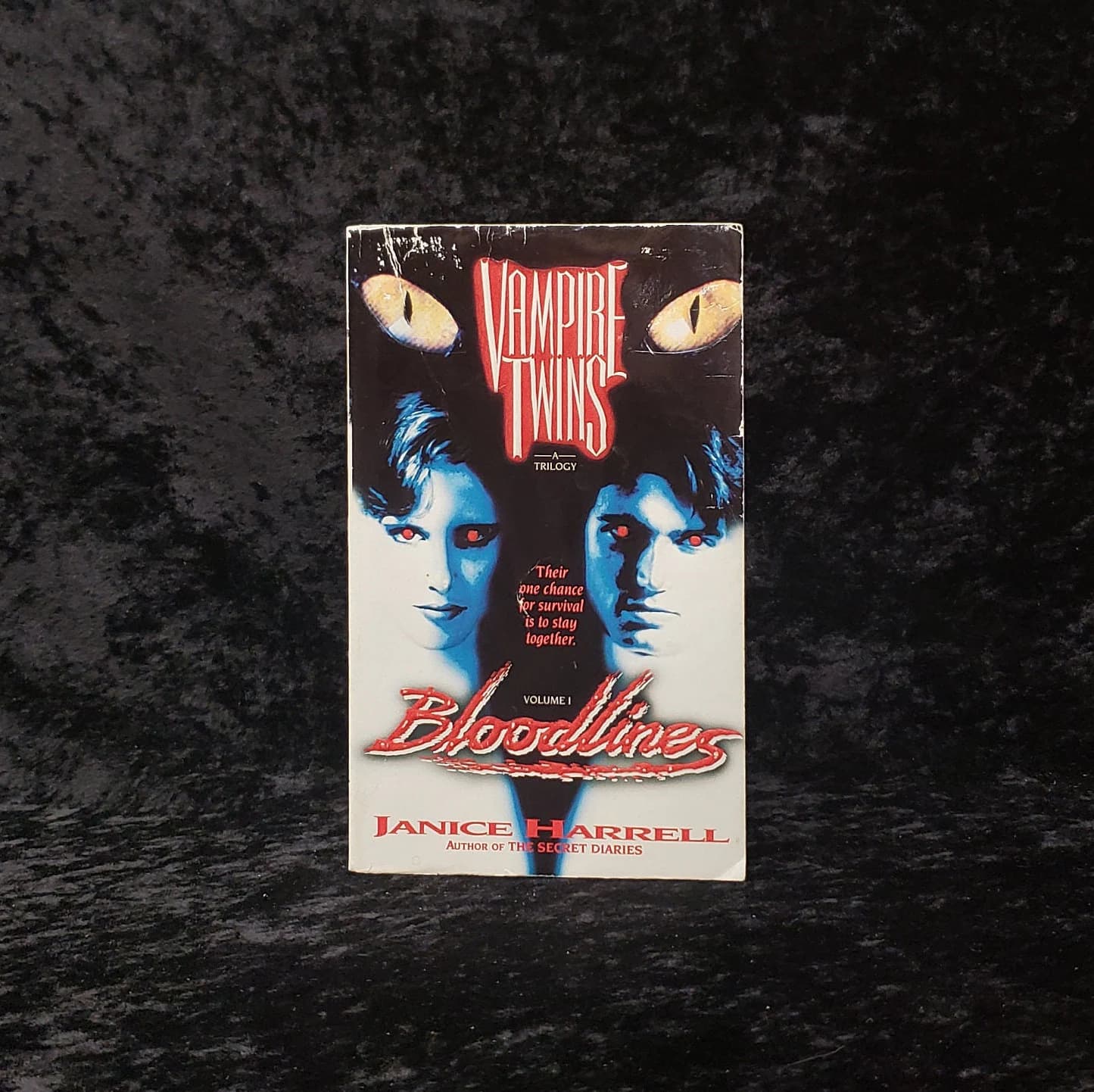 Bloodlines by Janice Harrell - 1994 Vintage young adult fantasy vampire paperback - Vampire Twins series, book 1