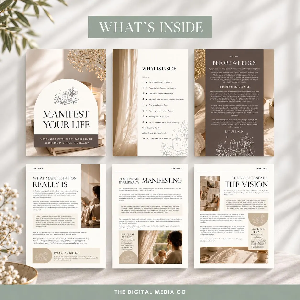 Manifestation Ebook Canva Template, Self Help Workbook, Manifest Your Life Guide, Editable Digital Ebook, Instant Download - image 4