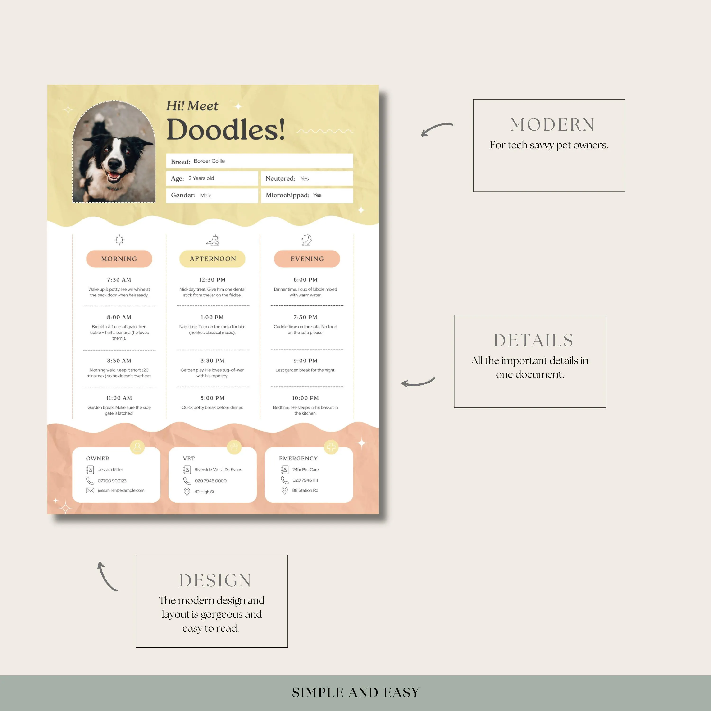 Pet Sitter Notes Template - image 5