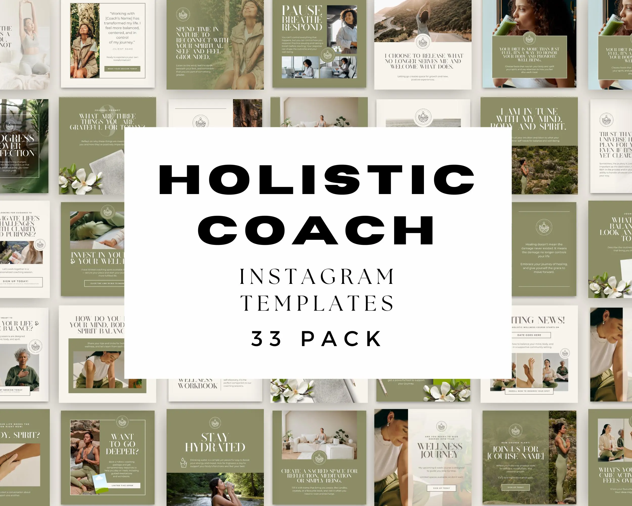 Holistic Templates, Herbal Healing Social Media Posts, Canva Templates For Health and Wellness Marketing, Herb and Flower Medicine Content