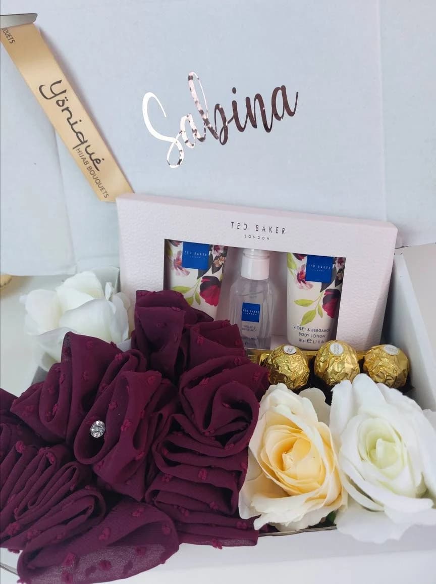 Eid Hijab gift box,scarf gift box,,mothers day gift,graduation,islamic gift,nikah gift,hijab bouquet,hijab hamper,ramadan gift,eid gift - image 5