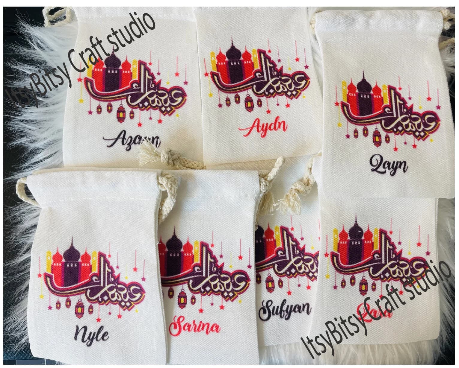 Personalized Eid Favor Bag: Kids Eidi Money Pouch