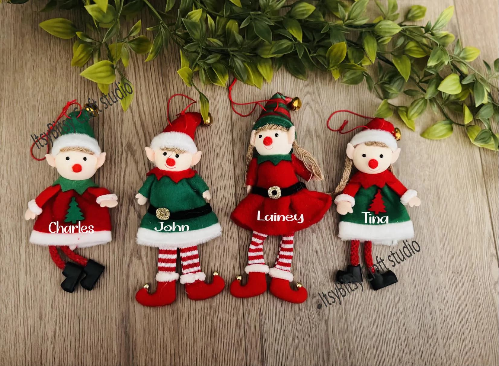 Personalized Elf, Custom Elf, Christmas Elf, Elf ornament, Elf with name, Christmas tree ornament, Christmas gift, Elf plushie