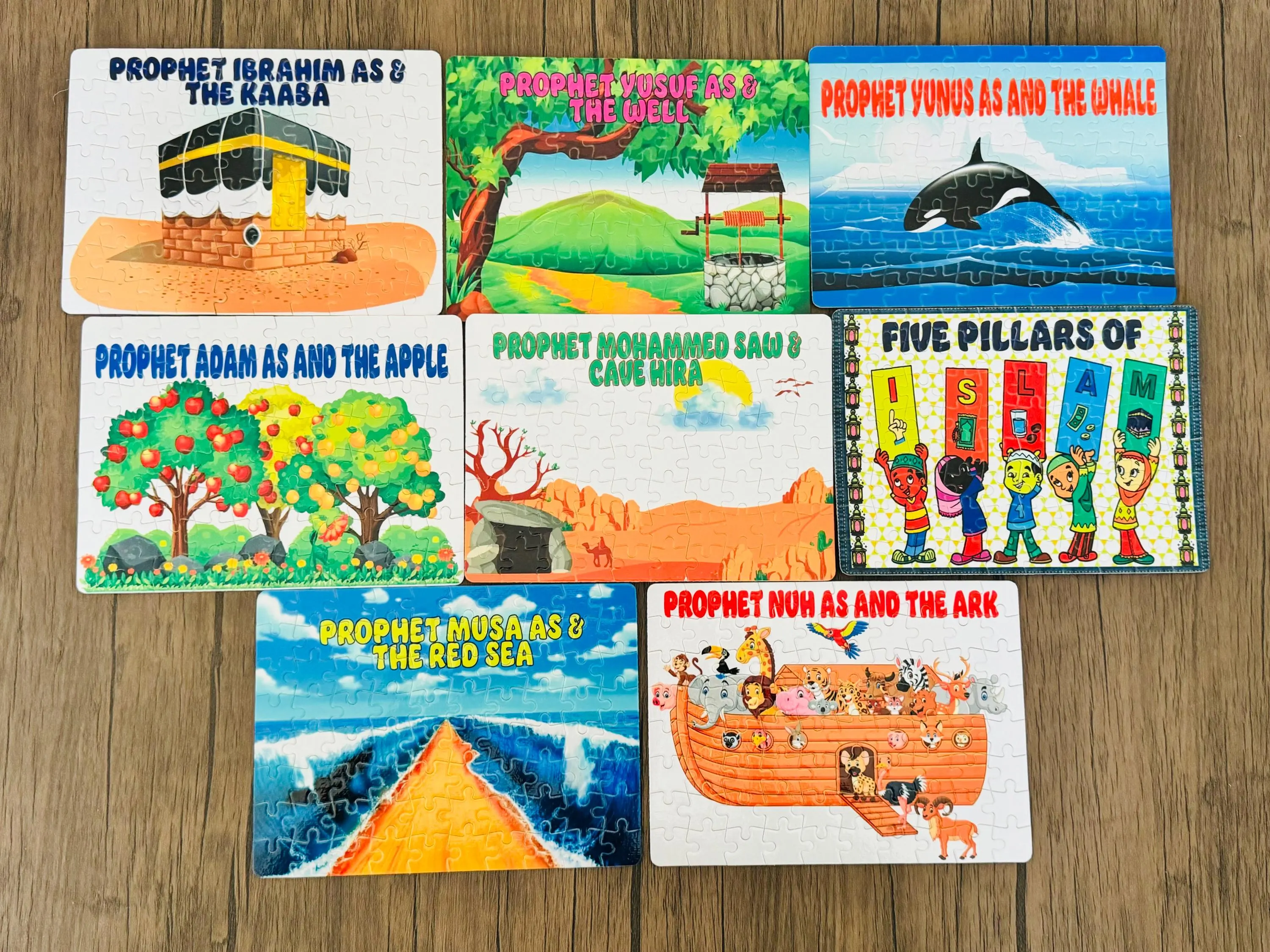 Islamic Puzzle, Prophet Stories & Pillars of Islam, Islamic learning puzzle, Islamic jigsaw puzzle, Ramadan kids gift, Ramadan puzzles