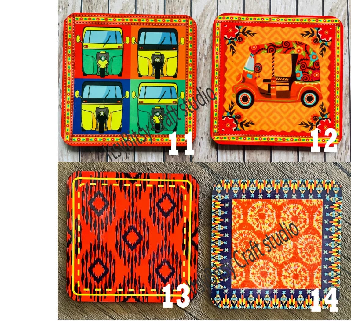 Chai coasters
Tea time coasters
Chai time
Chai table decor
Ethnic coasters
Rickshaw coasters
truck pop art
Diwali coasters
Chai coasters set
Mehndi favors
Ethnic gift
hand painted coasters
ceramic coasters
Tea party coasters
truck art gift under 5
truck art memes
truck art text
truck art sayings
truck art decor
truck art gift item
Ramadan gift
Ramadan favors