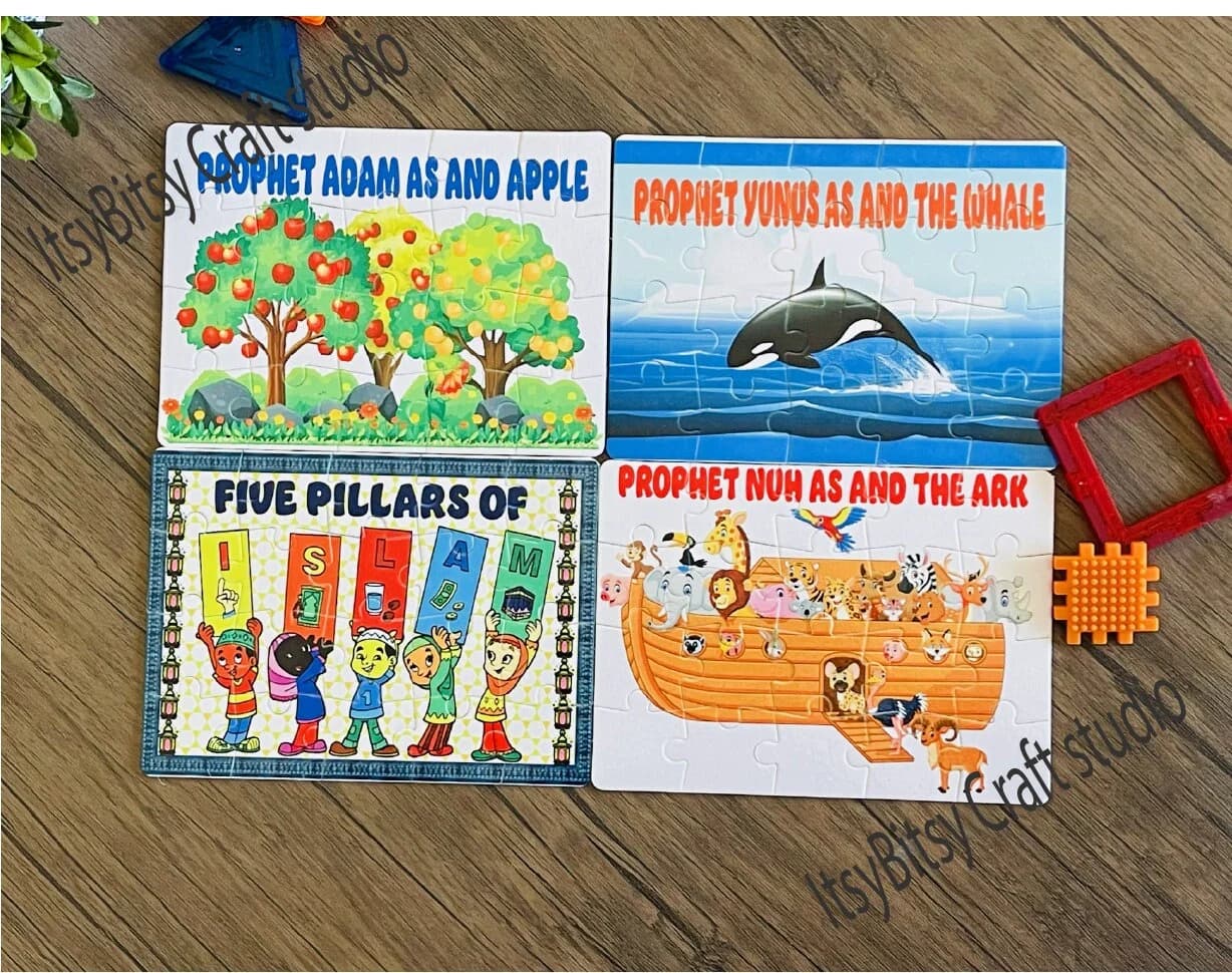 Islamic Puzzle, Prophet Stories & Pillars of Islam, Islamic learning puzzle, Islamic jigsaw puzzle, Ramadan kids gift, Ramadan puzzles - image 2