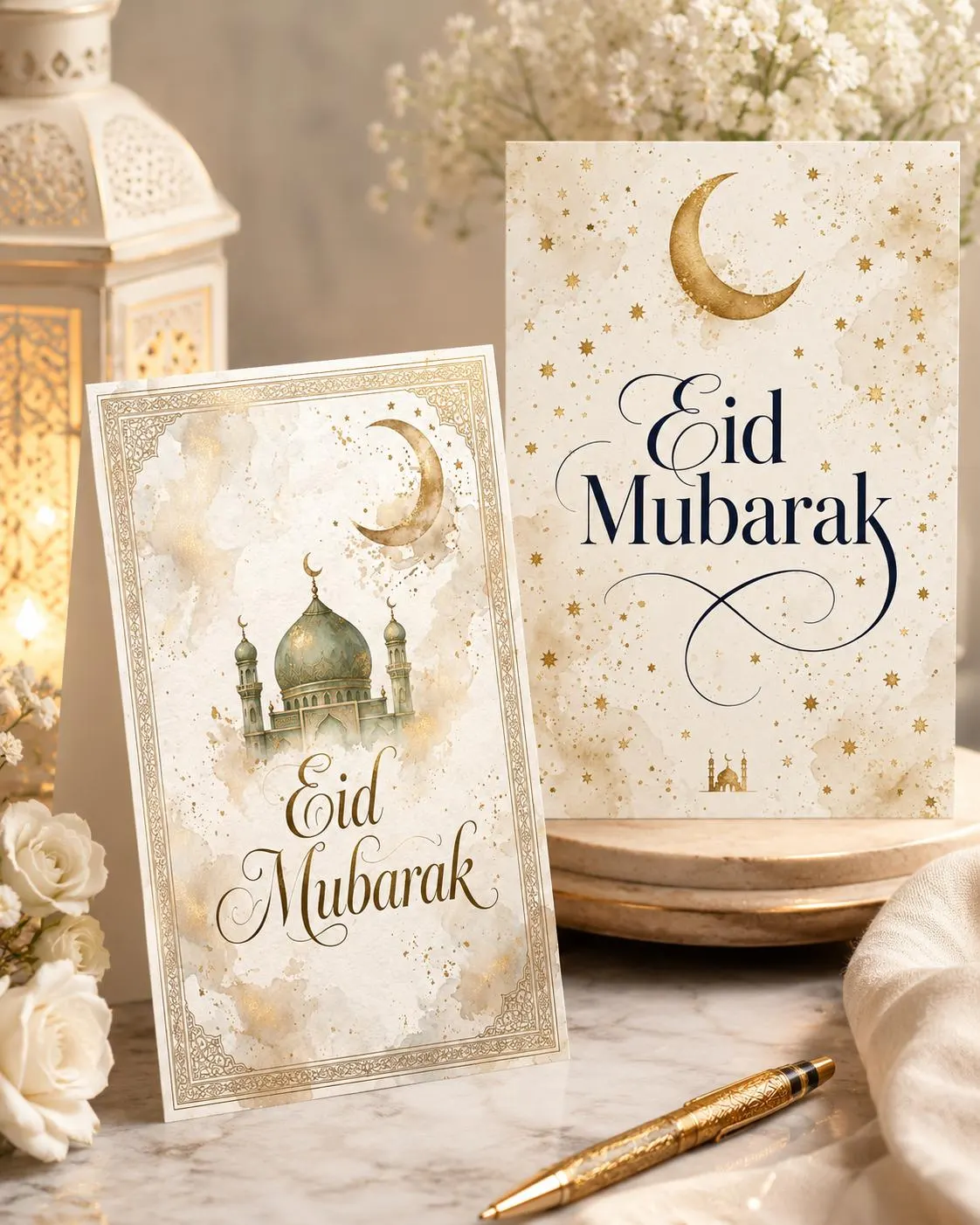 30 Eid Mubarak Watercolor Cards | Islamic Muslim Greeting (Digital Download) - image 4