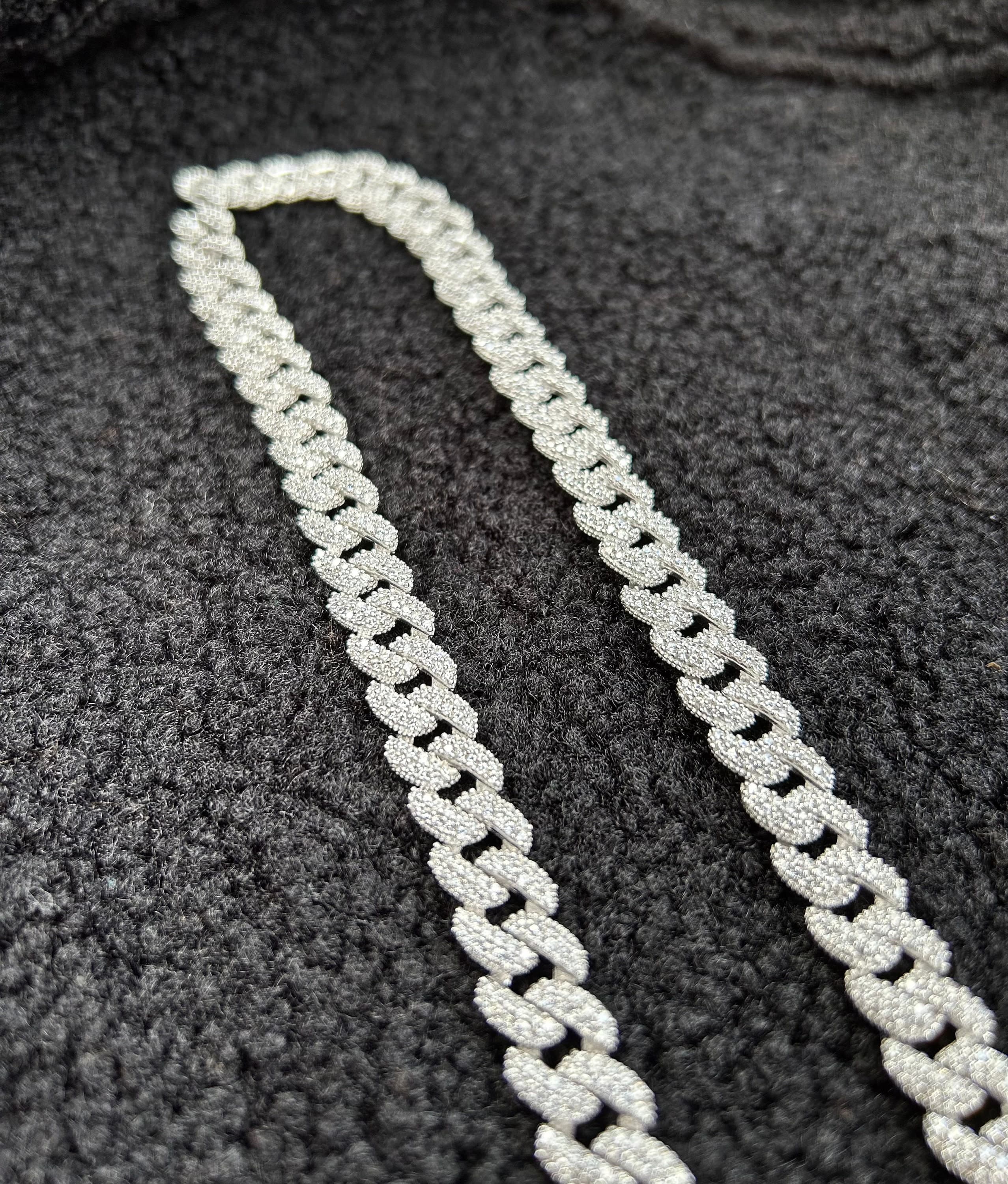 Iced Out Miami Cuban Chain: 925 Sterling Silver Drippy Link - image 5