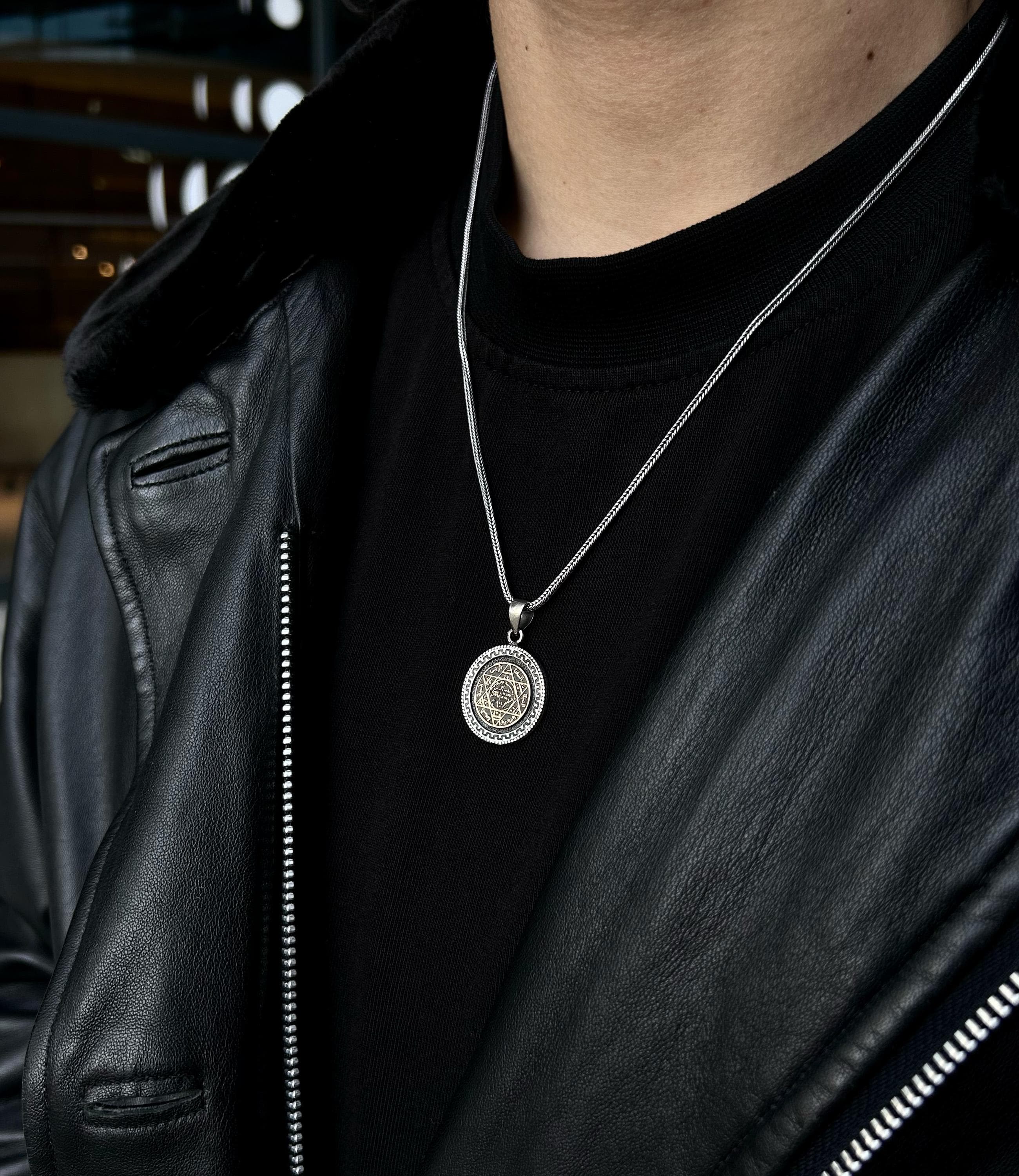 Solomon Hexagram Amulet Necklace in 925 Sterling Silver, Protection Pendant - image 3