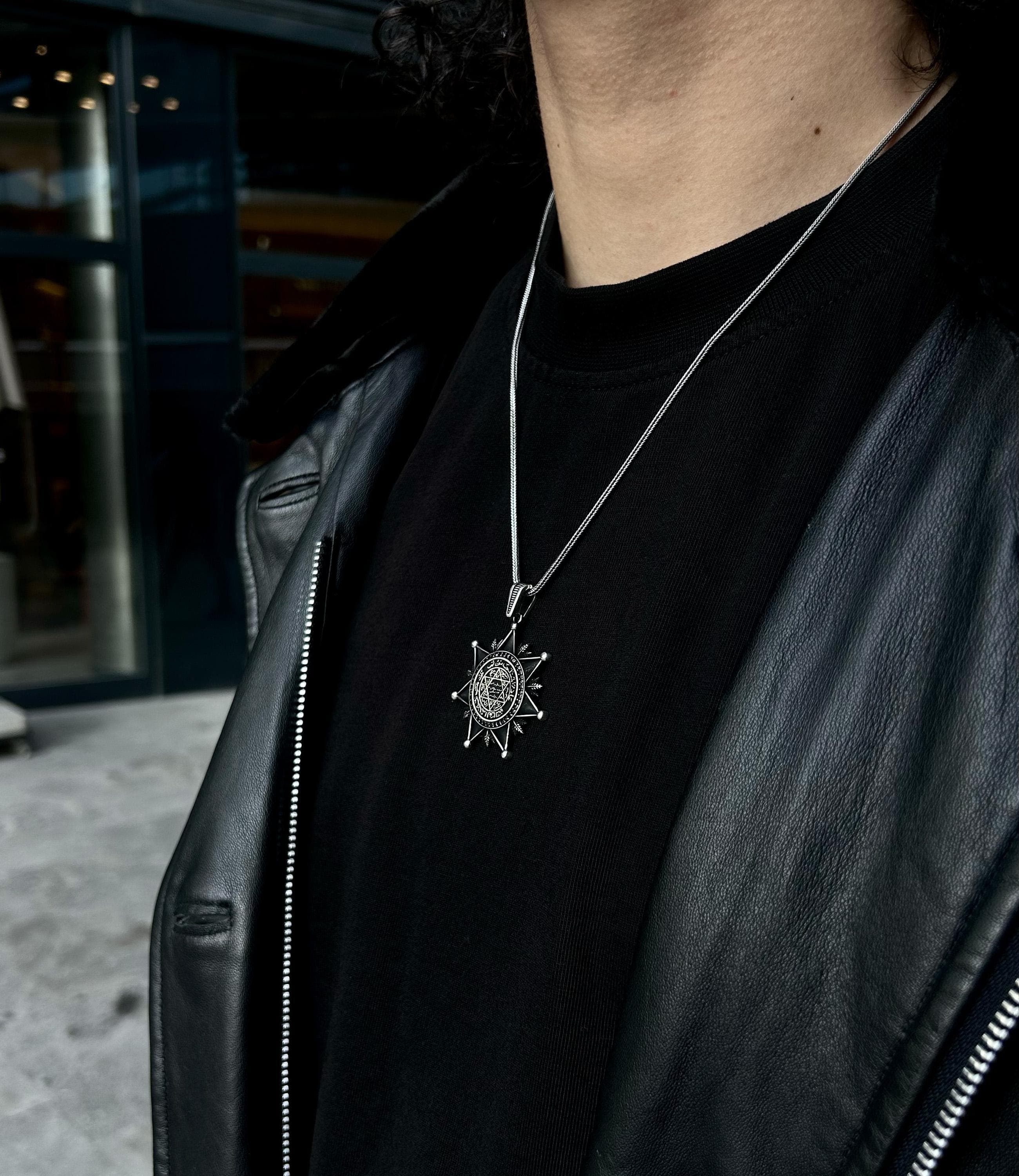 Sacred Geometry Hexagram Necklace | 925 Sterling Silver Macrocosm Symbol, Esoteric Kabbalah Talisman - image 2