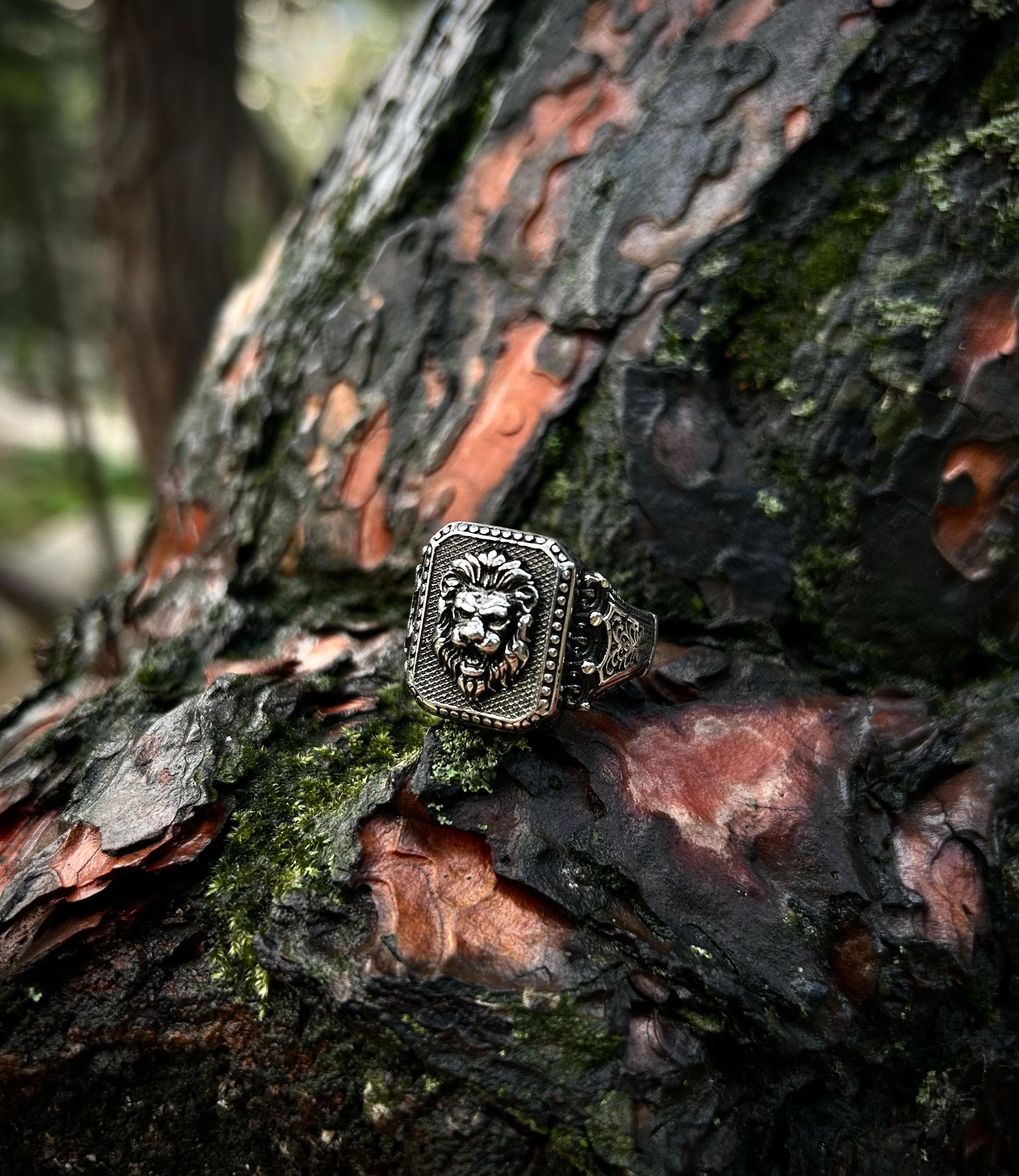 Leo Zodiac Lion Ring | 925 Silver Spirit Animal Totem, King of Beasts Amulet - image 4