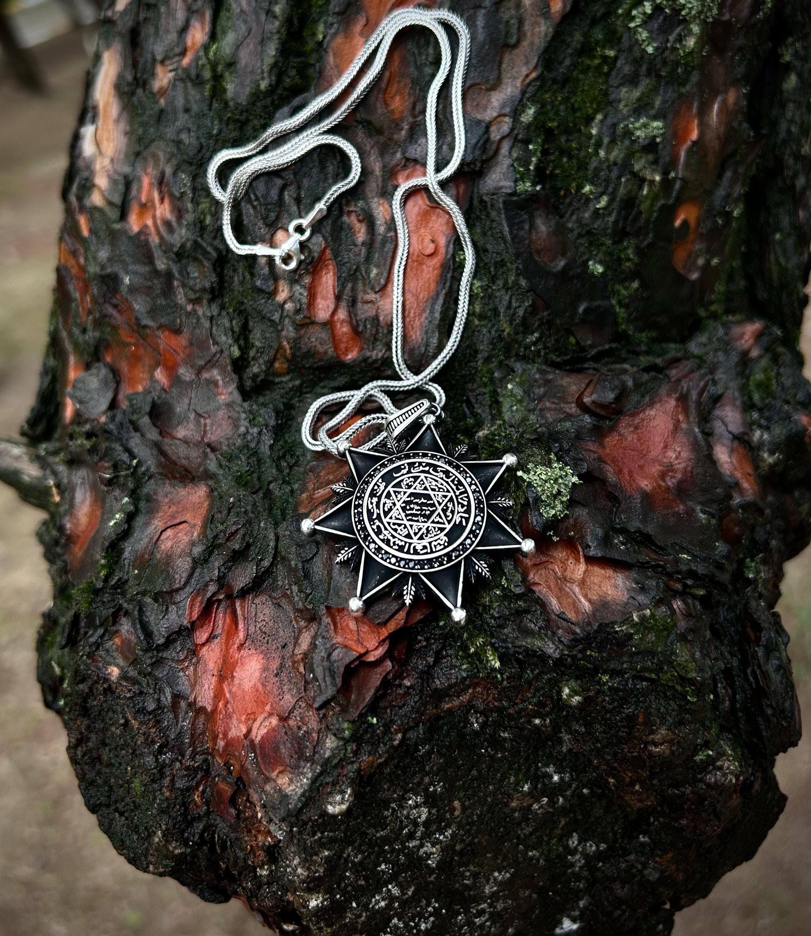 Sacred Geometry Hexagram Necklace | 925 Sterling Silver Macrocosm Symbol, Esoteric Kabbalah Talisman - image 4