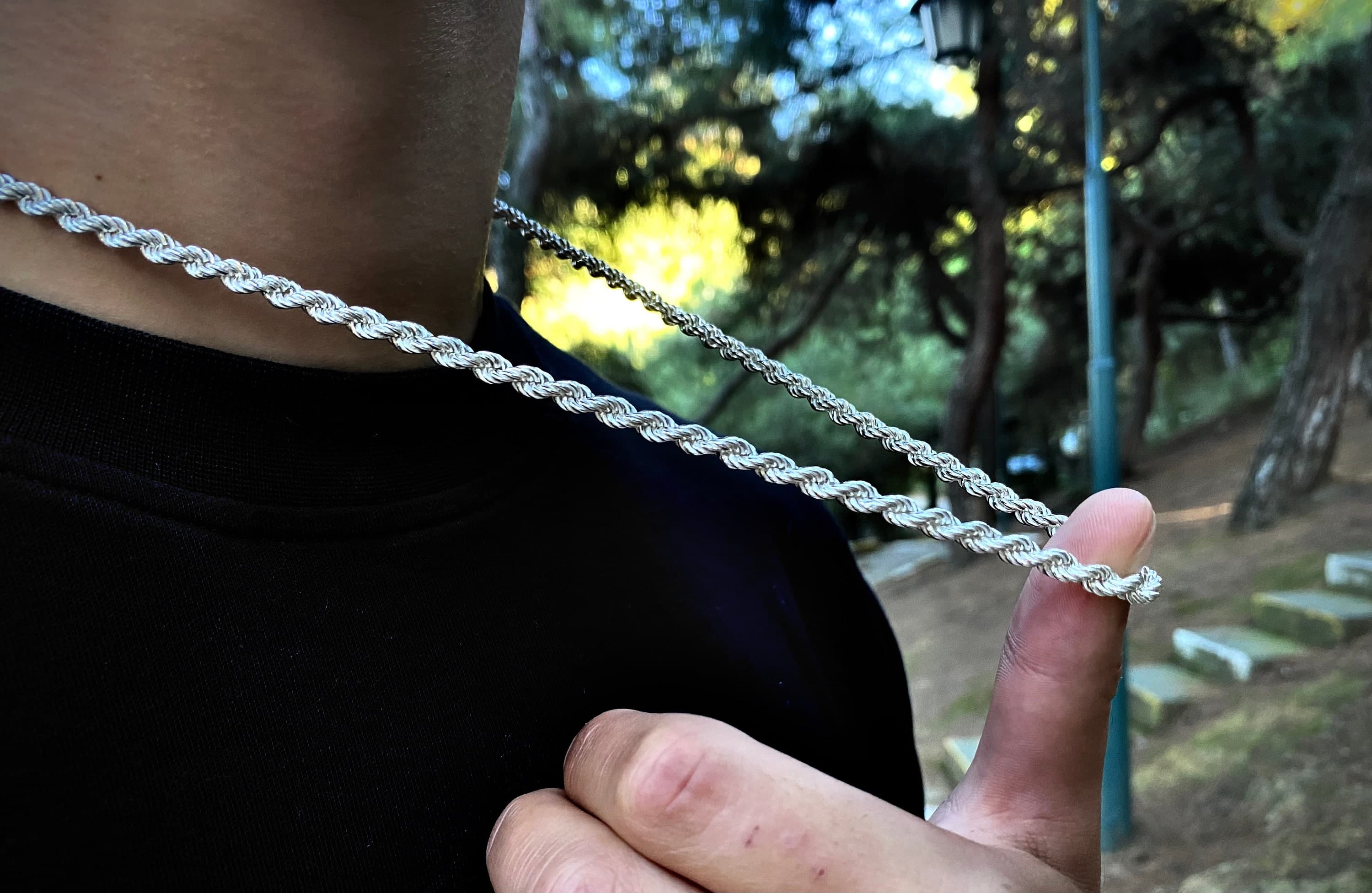 4,5mm Rope Chain Necklace 925 Sterling Silver