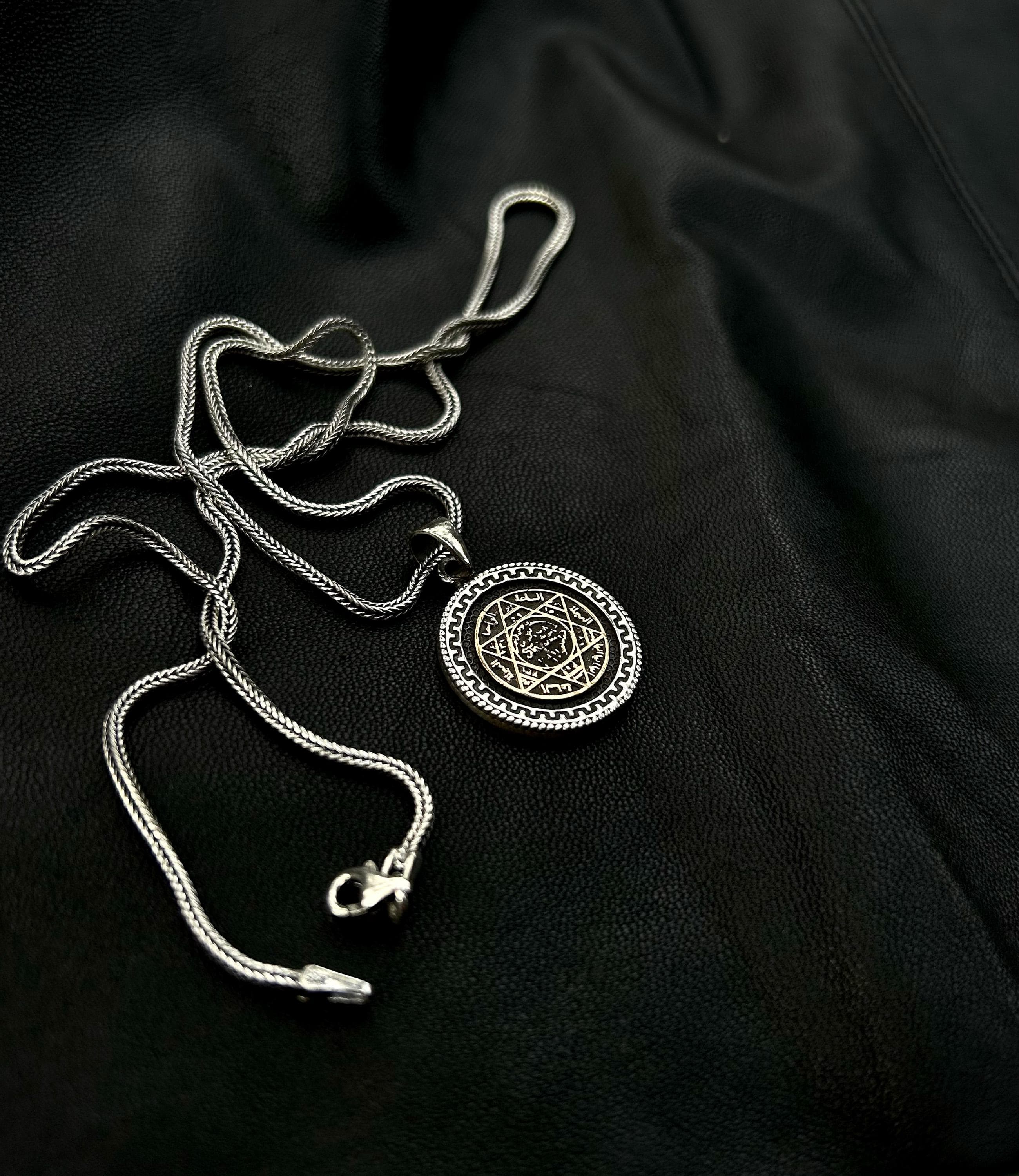 Solomon Hexagram Amulet Necklace in 925 Sterling Silver, Protection Pendant - image 5