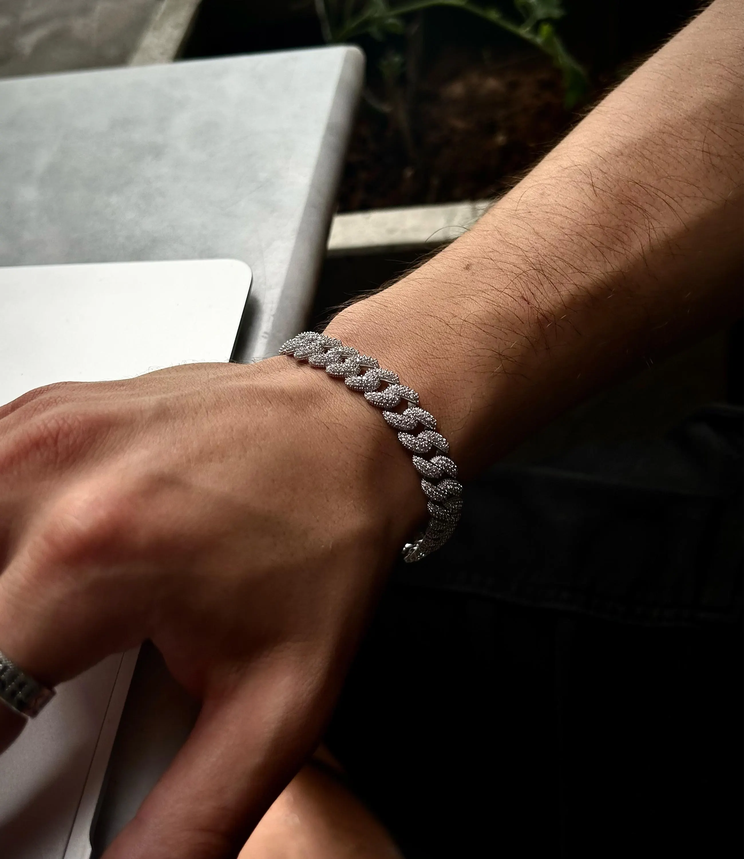 Iced Out Cuban Bracelet: 925 Sterling Silver Rhodium Plated CZ Zircon - image 4