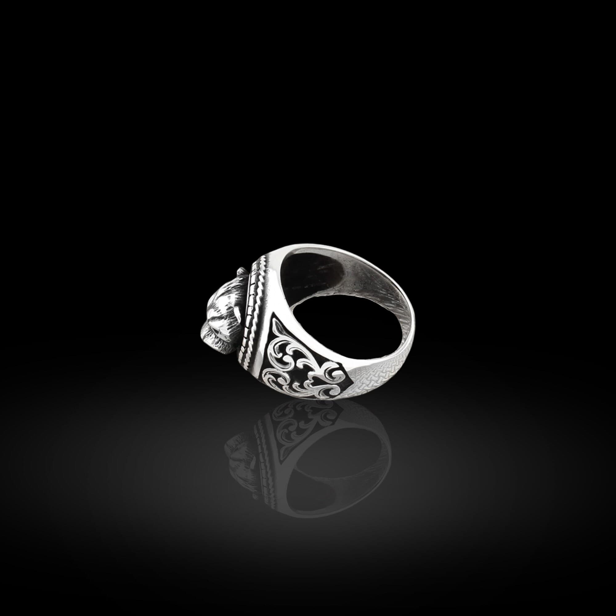 925 Silver Puma Ring: Men's Jaguar Animal Signet - image 3