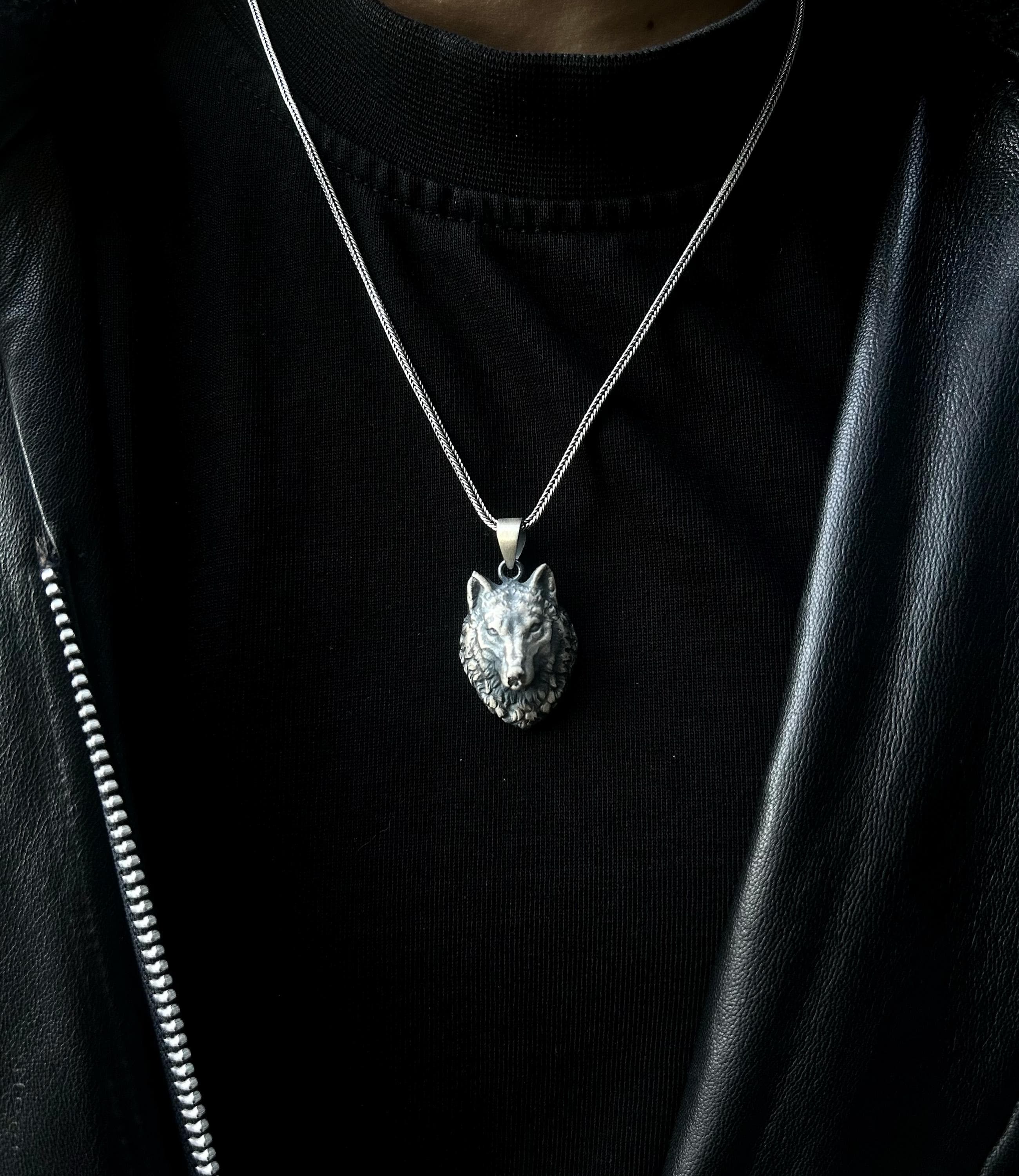 Men's Wolf Necklace | 925 Sterling Silver Animal Pendant, Wildlife Jewelry Gift for Him - image 5