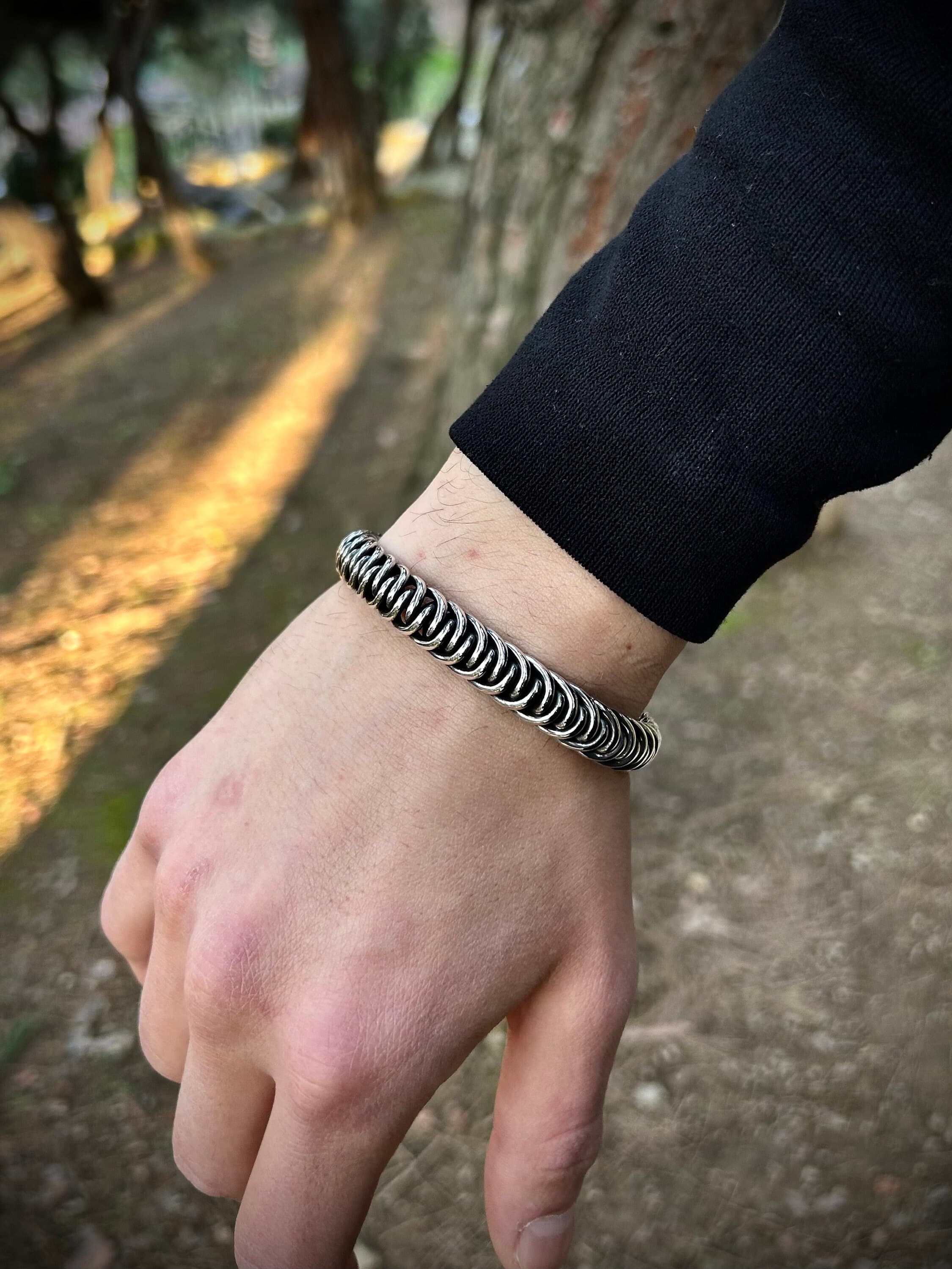 Handmade 925 Sterling Silver Twisted Rope Cuff Bracelet - Spiral Design - image 5