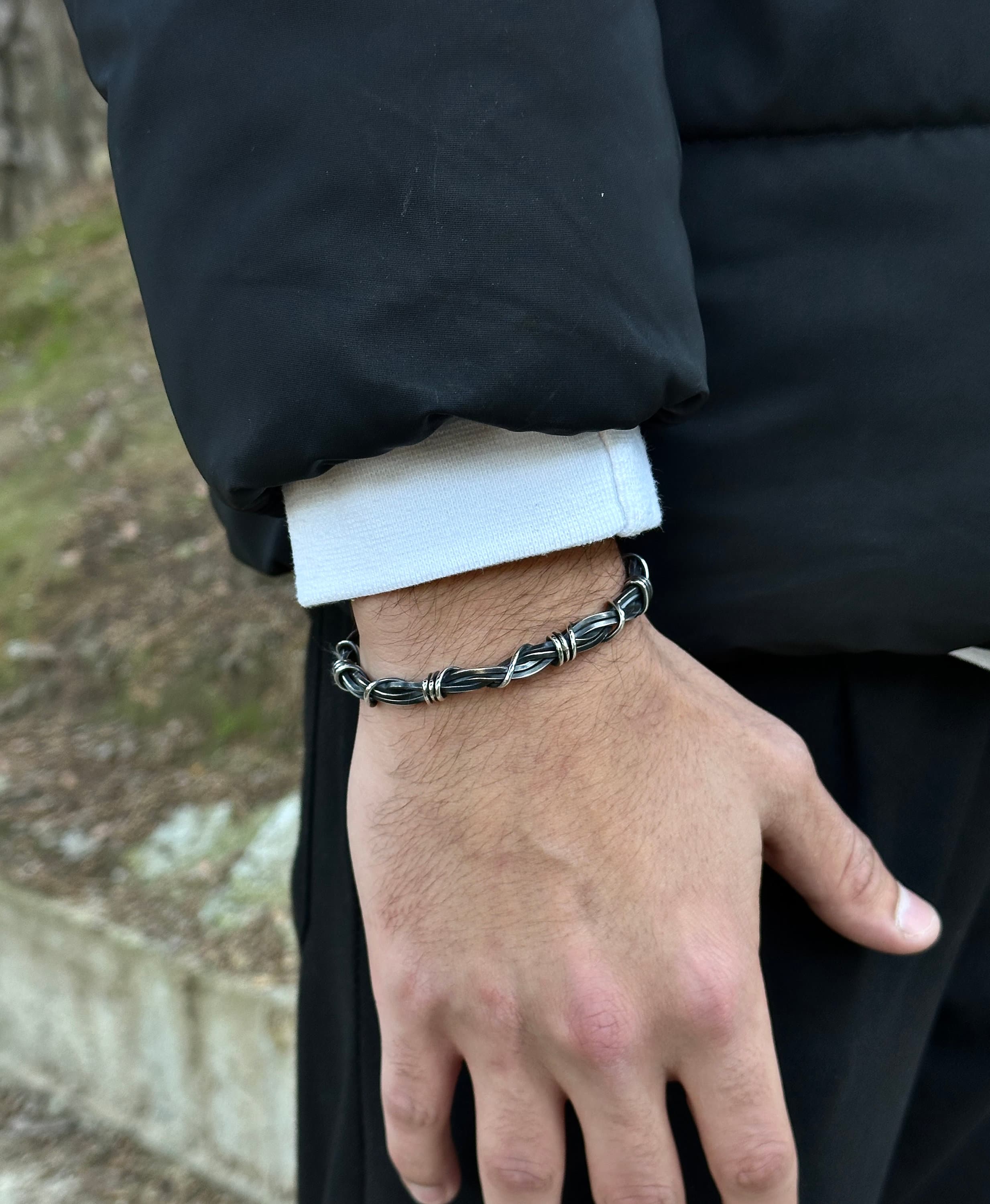 925K Silver Thorne Bracelet Adjustable