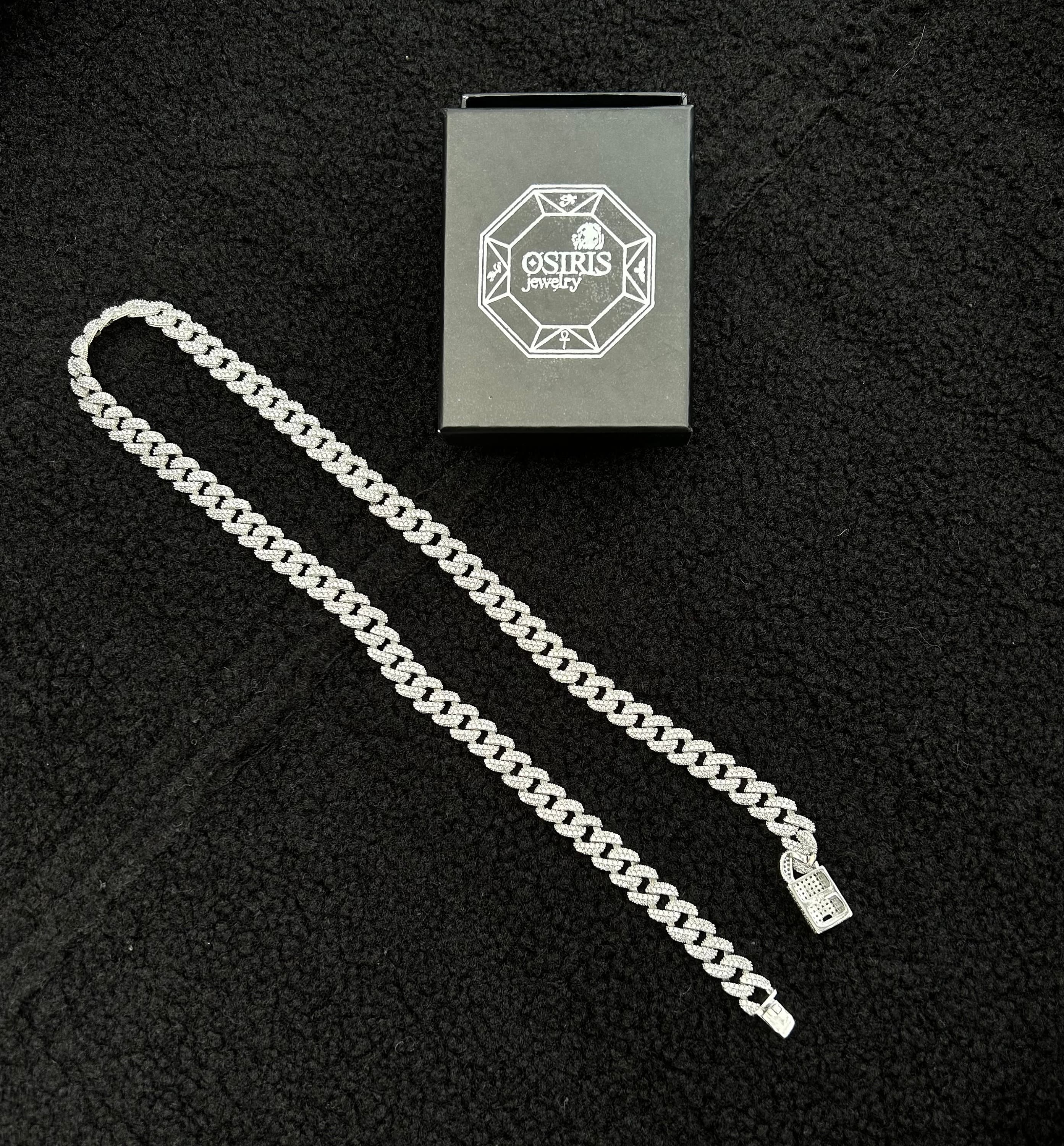 Iced Out Miami Cuban Chain: 925 Sterling Silver Drippy Link - image 4