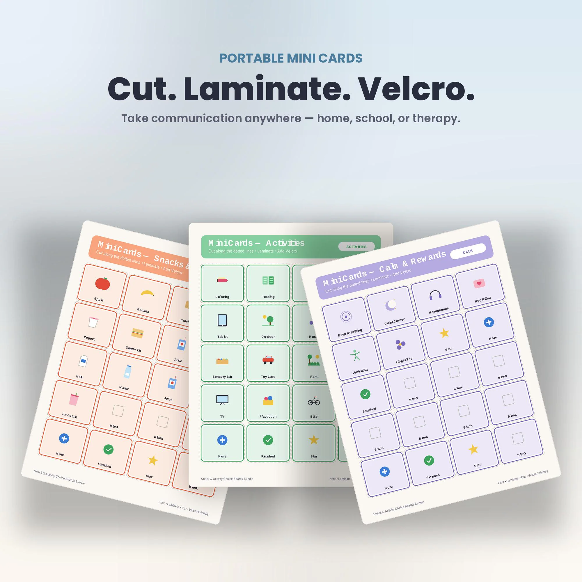 Autism Choice Boards Printable | Snack & Activity Communication Boards for Nonverbal Kids - image 3