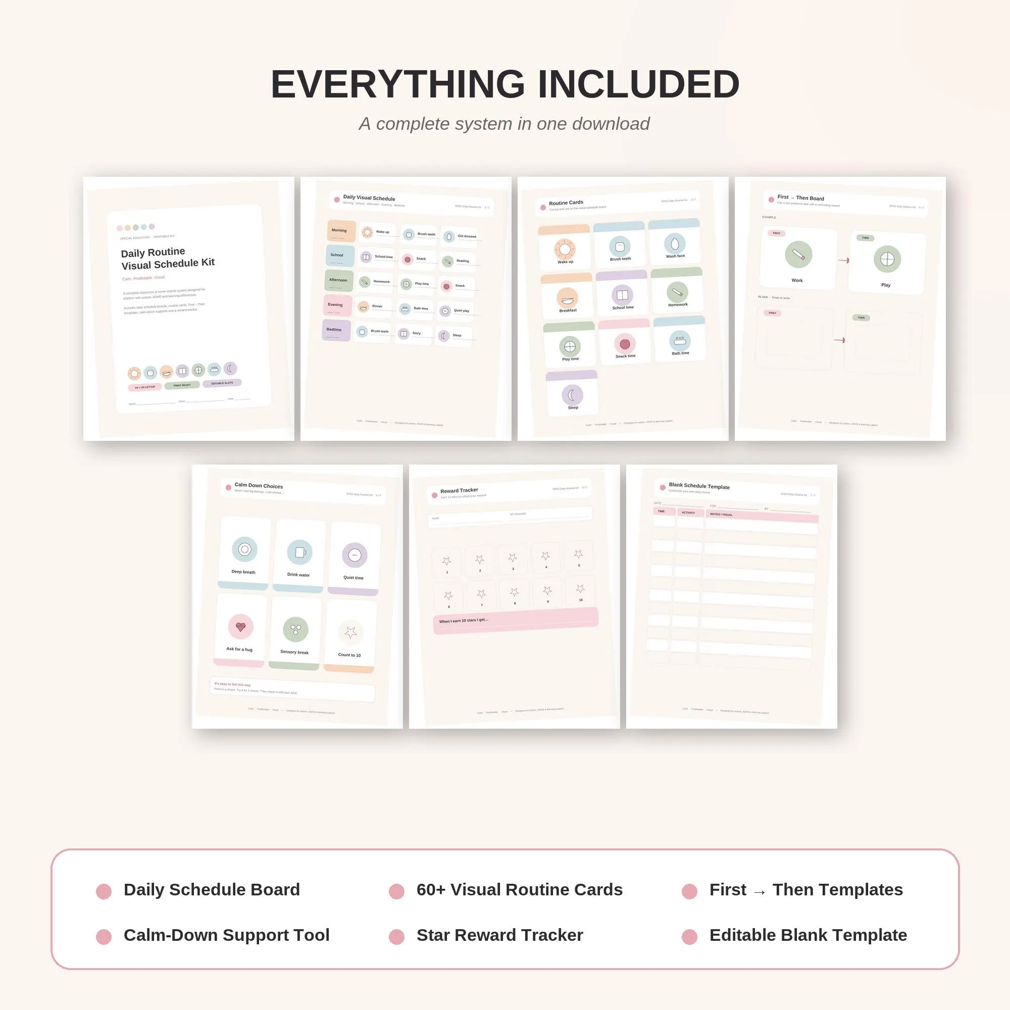 SPED Daily Routine Visual Schedule Kit for Autism ADHD (Printable Download) - image 5