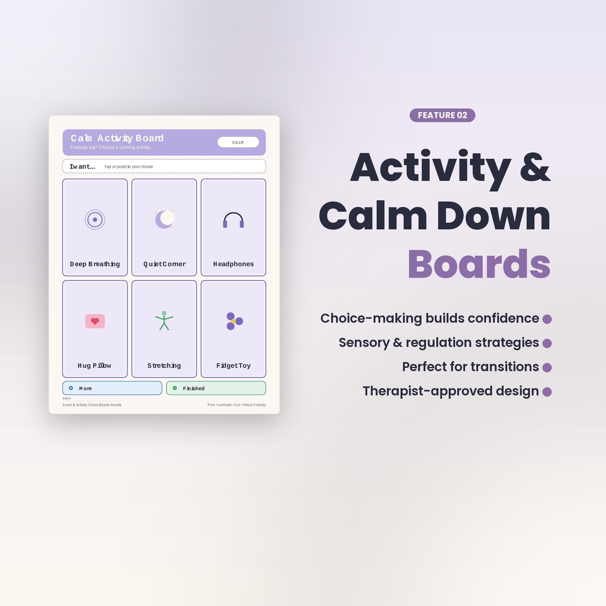 Autism Choice Boards Printable | Snack & Activity Communication Boards for Nonverbal Kids - image 4