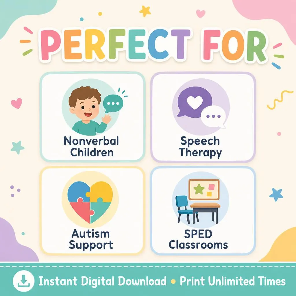 Autism Communication Boards Printable AAC Bundle | Speech Therapy, SPED Classroom (PDF) - image 5