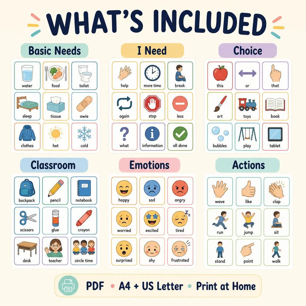 Autism Communication Boards Printable AAC Bundle | Speech Therapy, SPED Classroom (PDF) - image 3