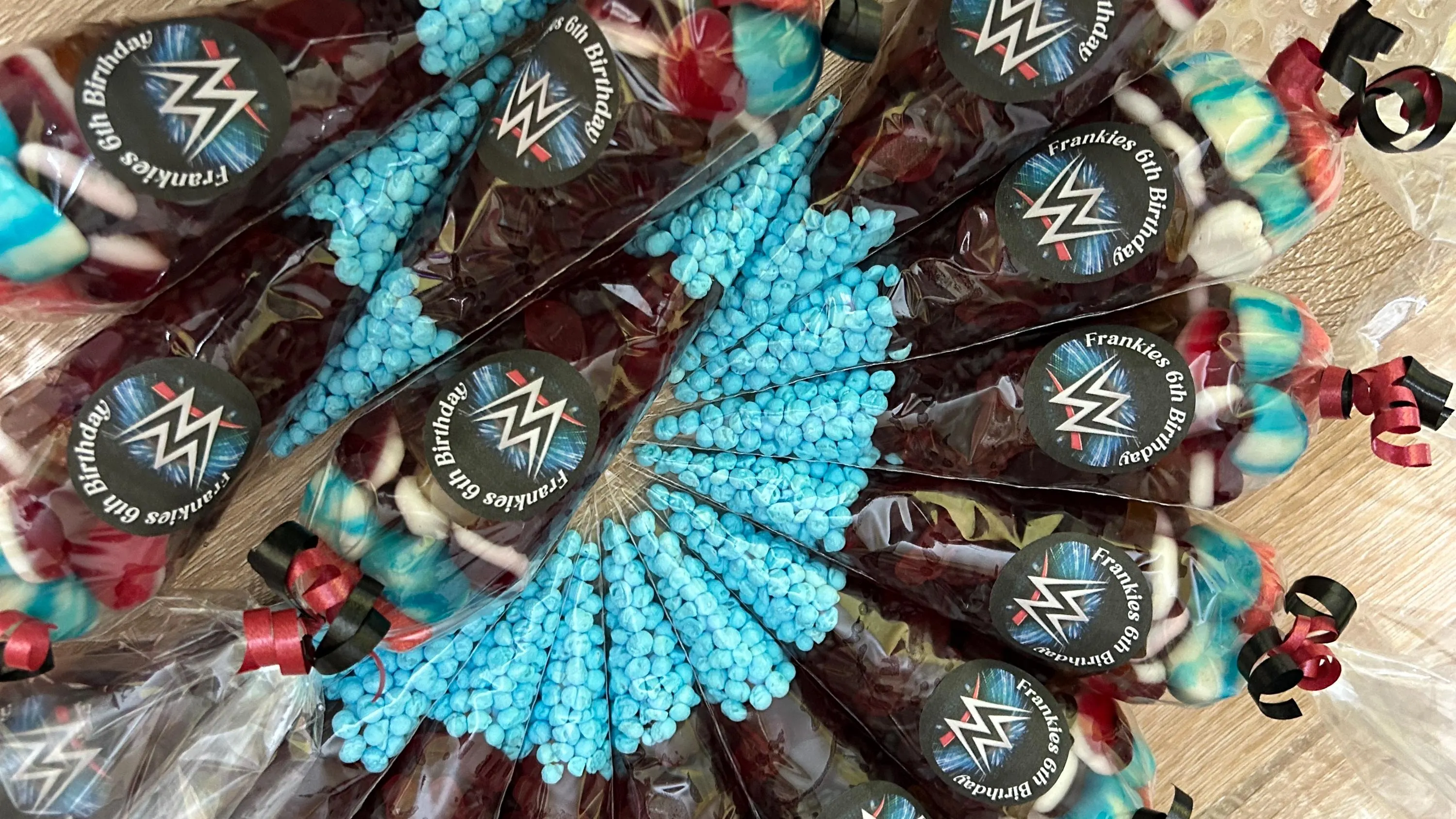 Halal sweet cones /WWe  birthday favours /halal sweets / birthday Sweet cones /wrestling theme party cones - image 3