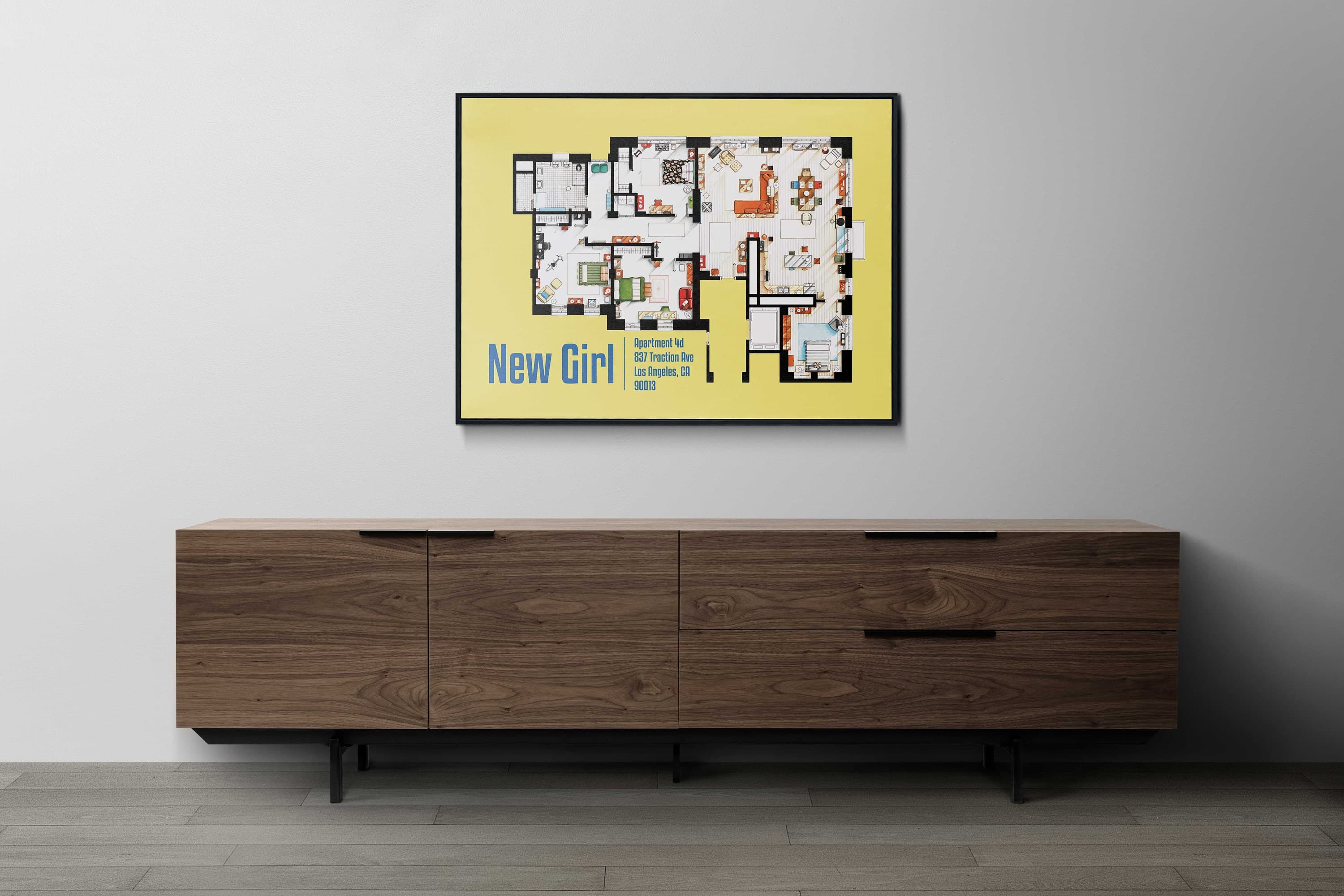 New Girl Apartment Floor Plan Print – TV Show Wall Art (Digital Download) - image 3