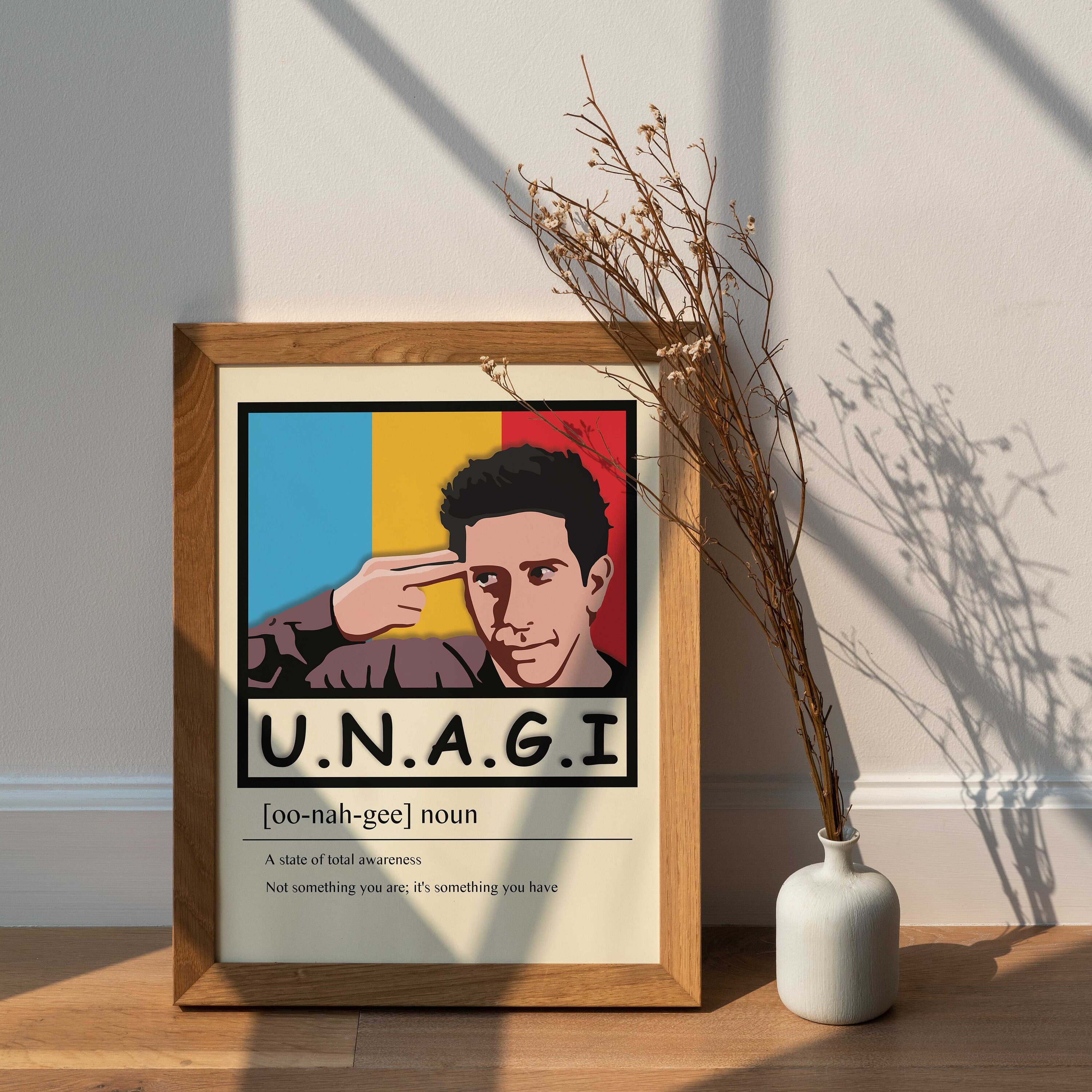 Friends TV Show UNAGI Poster - Ross Geller Art Print (Digital Download)
