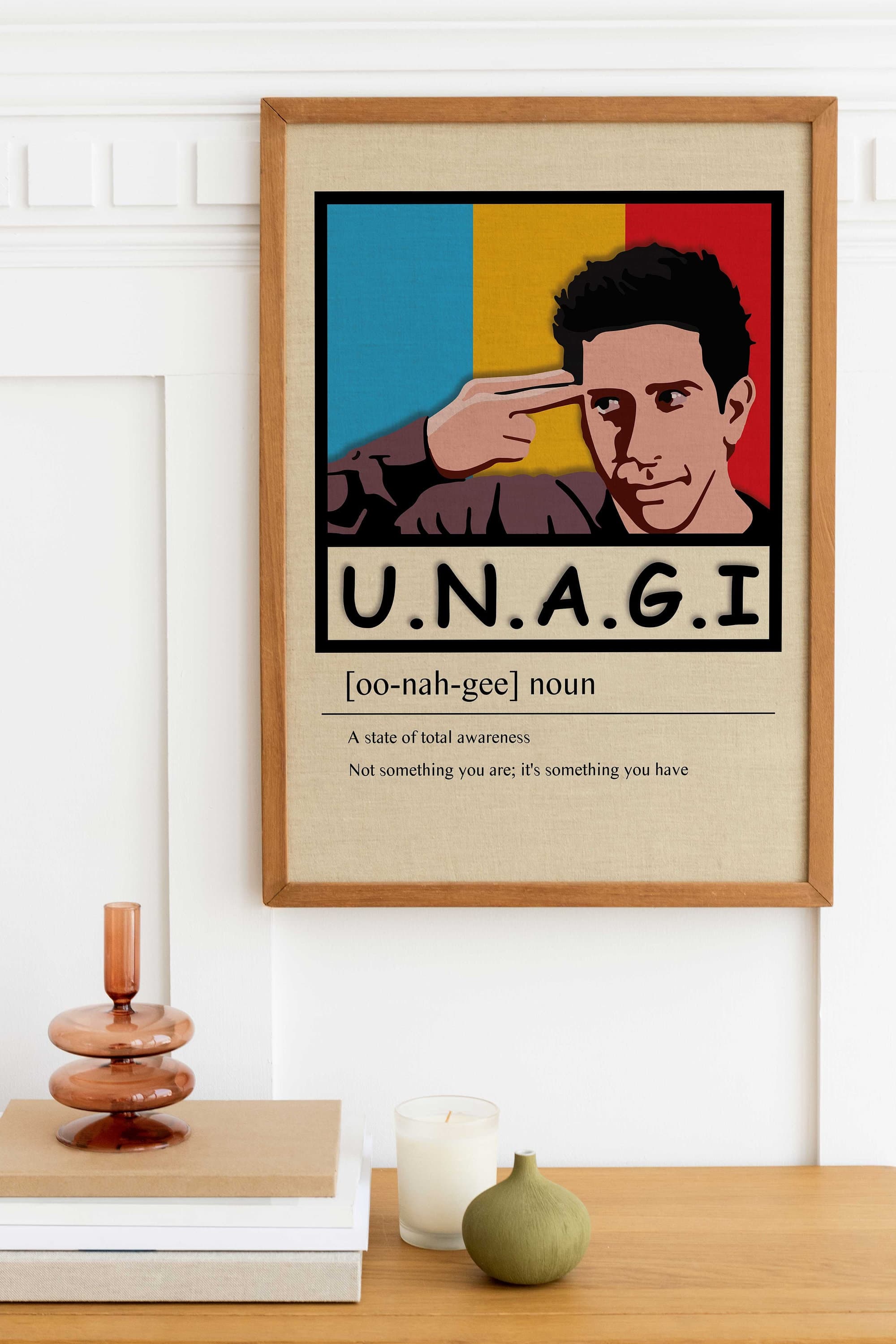 Friends TV Show UNAGI Poster - Ross Geller Art Print (Digital Download) - image 4