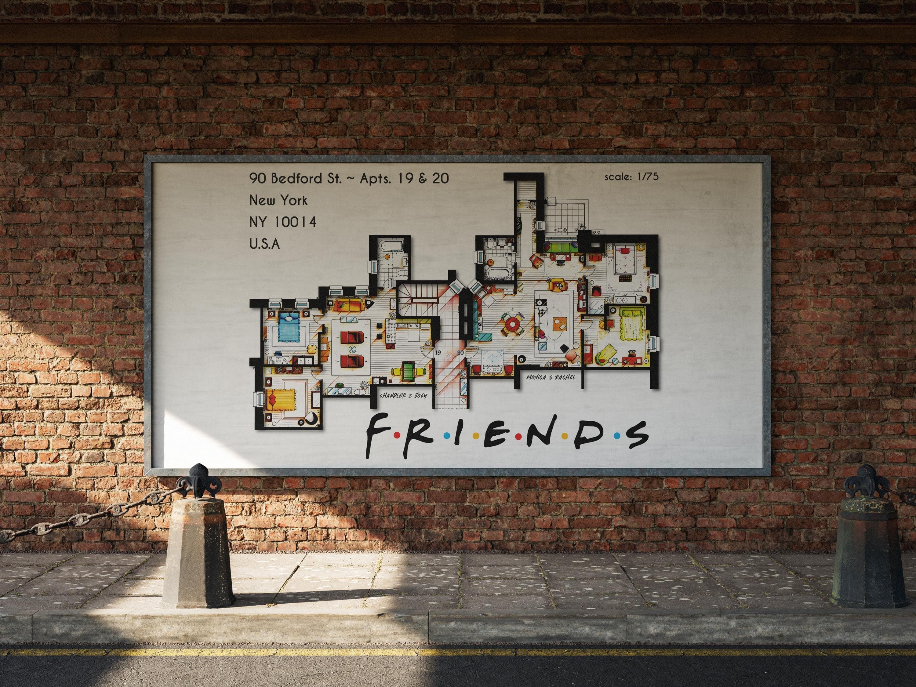 Friends TV Show Apartment Floor Plan (Digital Download) - image 4