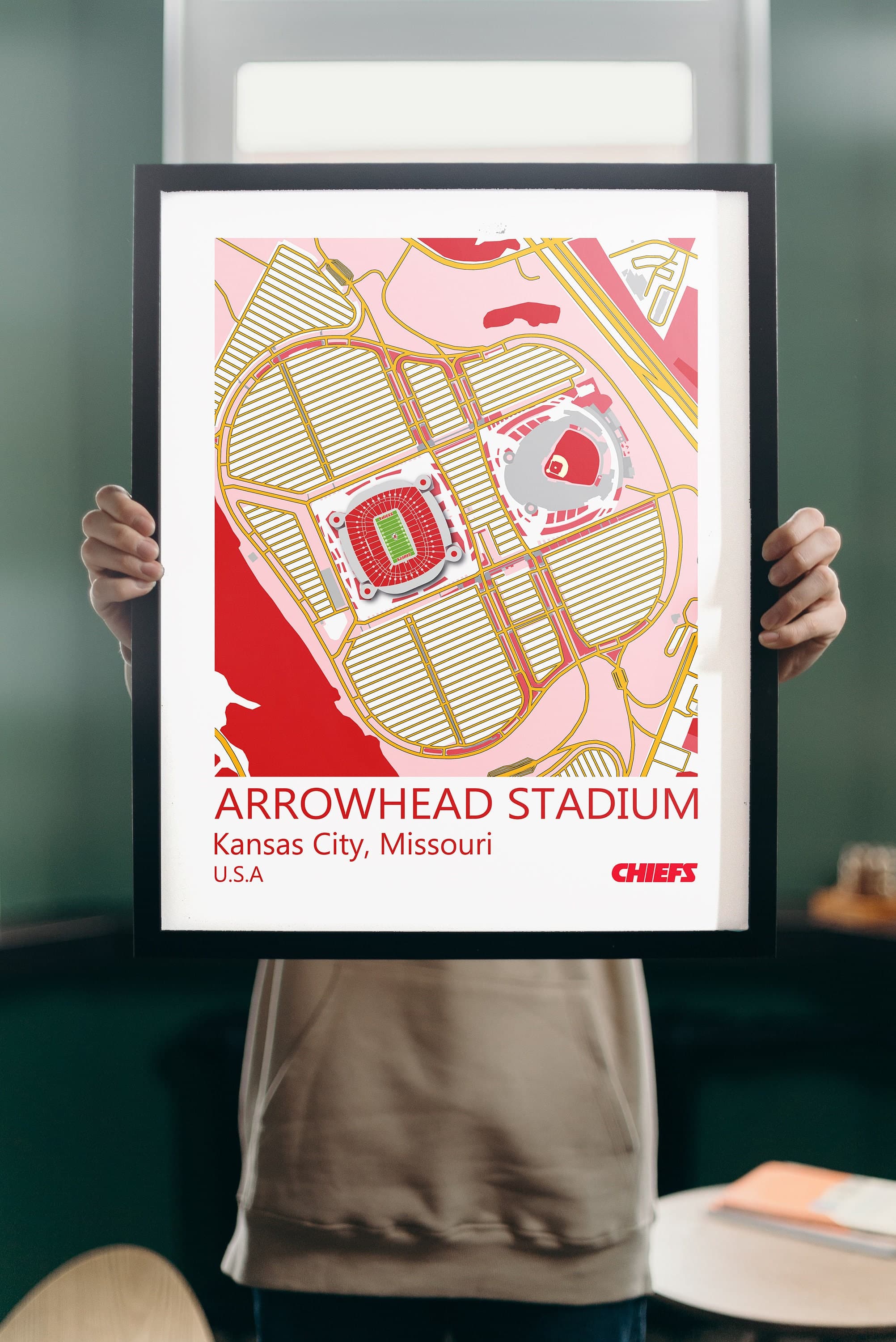 Arrowhead Stadium Map Art Print, Kansas City Chiefs, NFL (Digital Download) - image 3