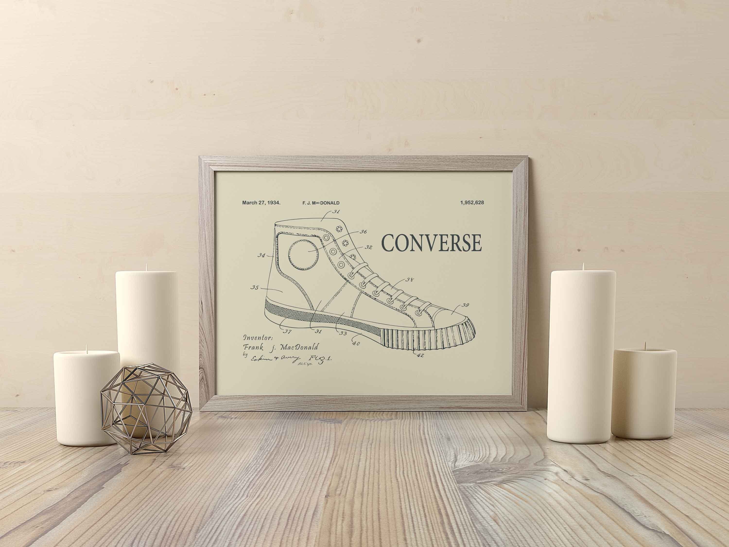 1934 All stars Converse Shoe Patent Print - Artptints DIGITAL DOWNLOAD - image 3