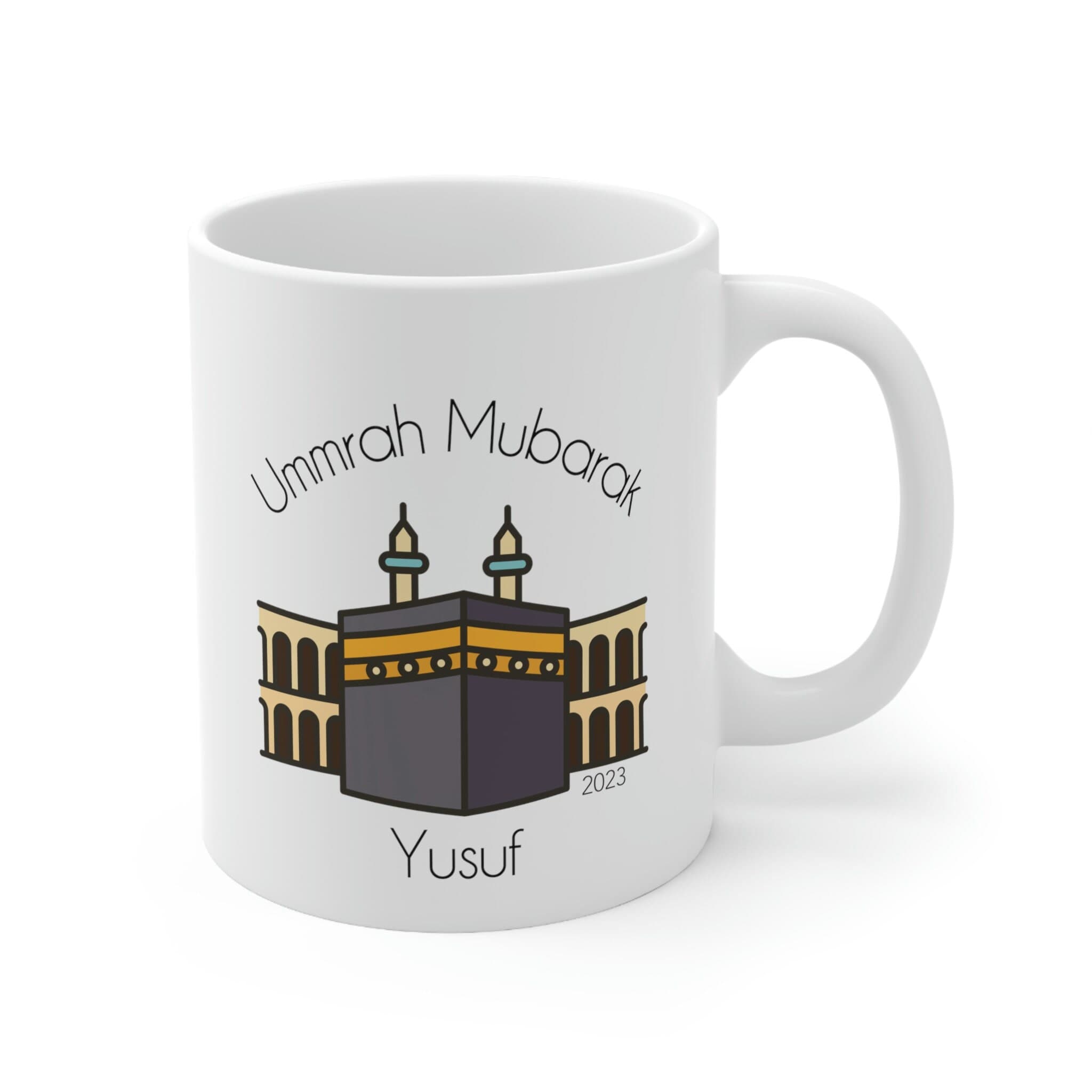 Ummrah Mubarak English Mug, Ummrah Gift, Islamic Gift, Personalized Ummrah Gift, Eid Gift, Islam Gift, Ramadan, Kaaba Mug